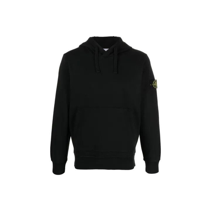 Stone Island Stone Island Black Logo Hooded Sweatshirt Size US L / EU 52-54 / 3 - 1 Thumbnail