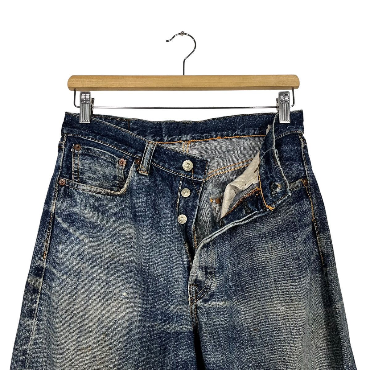 Sugar Cane Vintage Sugar Cane Distressed Selvedge Denim Jeans Size US 30 / EU 46 - 14 Thumbnail