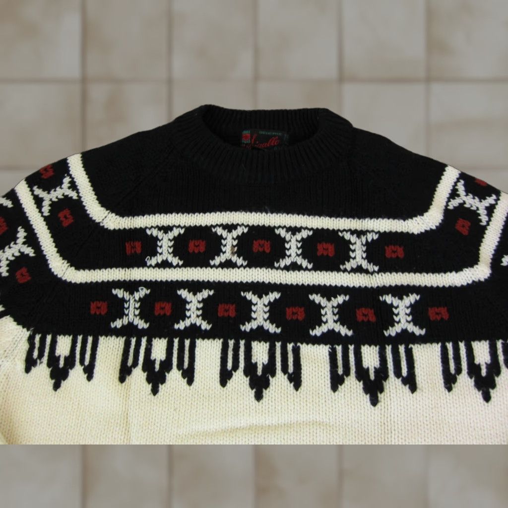 Black Diamond VINTAGE Sigallo Sweater Mens S White Diamond Knit 60s 70s Argyle Pullover Knit Shirt Mens Size US S / EU 44-46 / 1 - 1 Thumbnail