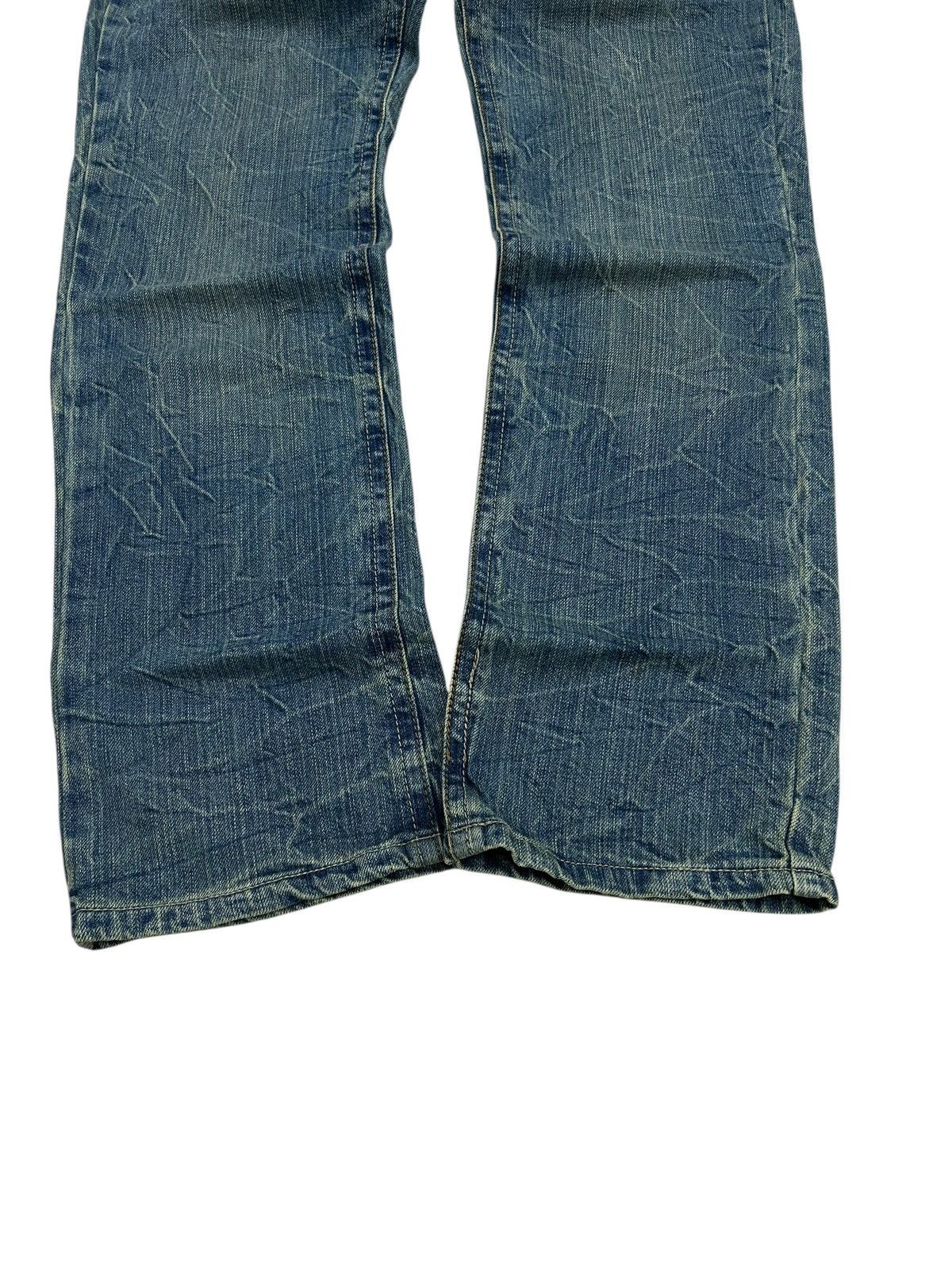 Le Grande Bleu (L.G.B.) Vintage Double Waist Checkered Clawn Marks Distressed Size US 31 - 5 Thumbnail