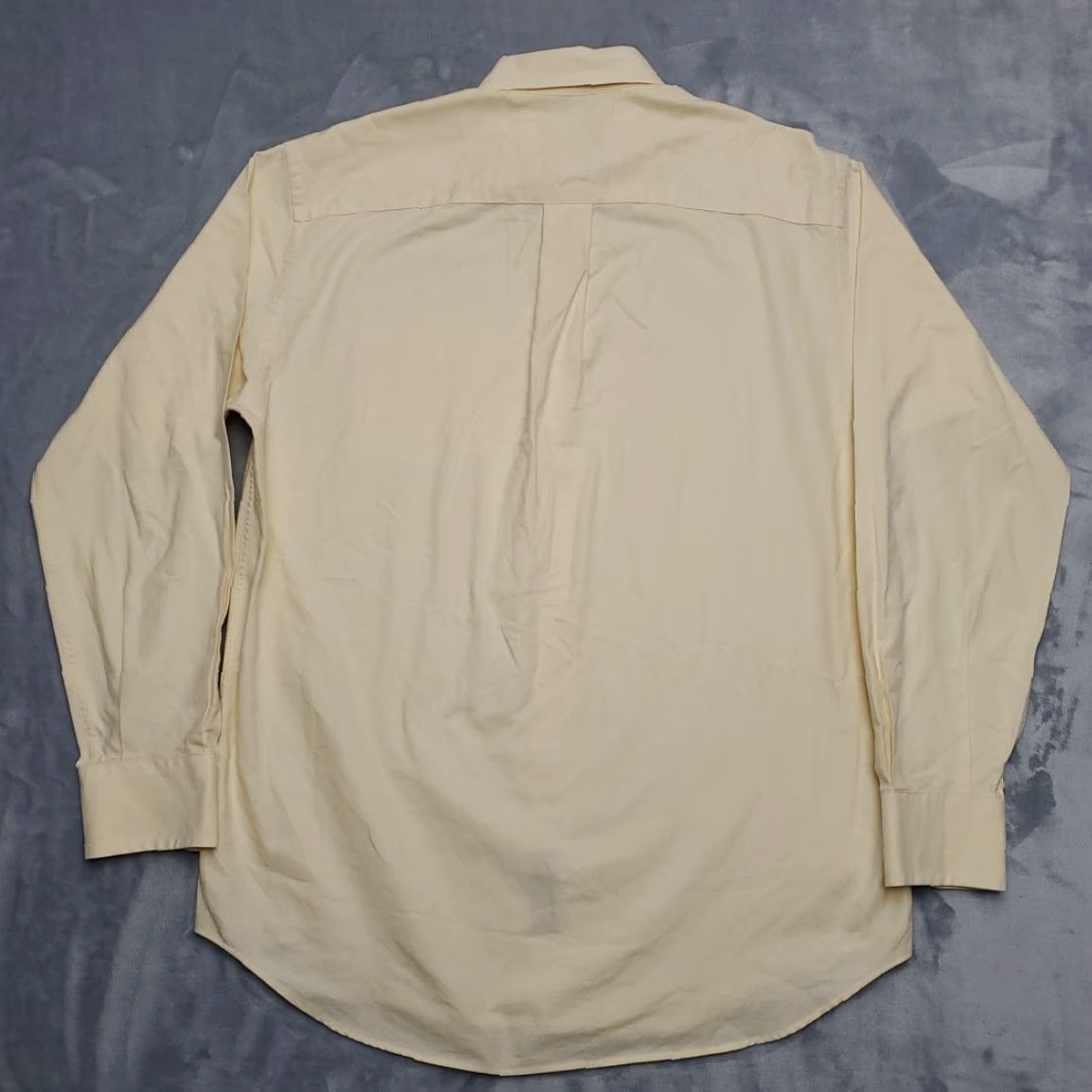 Nautica VINTAGE Nautica Shirt Mens 16 34/35 Yellow Oxford Long Sleeve Dress Y2K Classic Size 42R - 5 Thumbnail