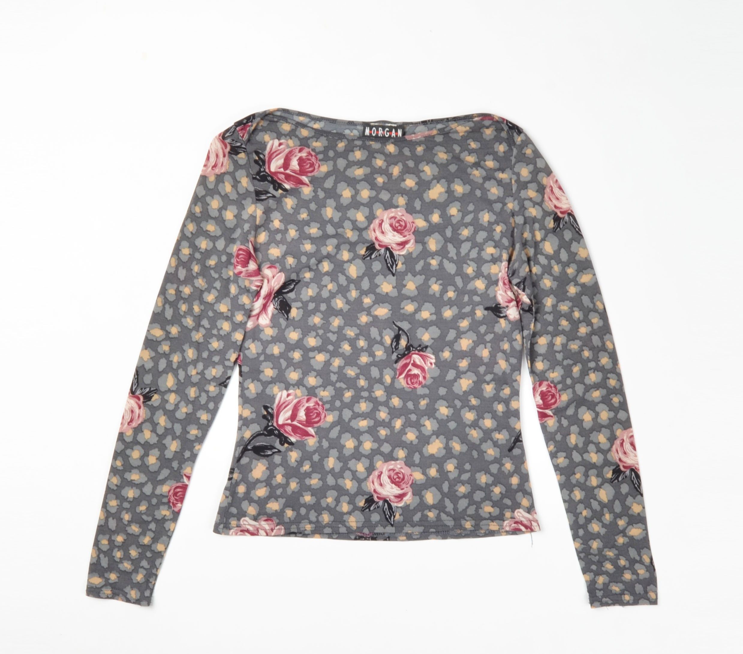 Morgan De Toi Morgan de Toi Euro Y2K 2000s Mesh Floral Boat Neck Top Size S / US 4 / IT 40 - 4 Thumbnail