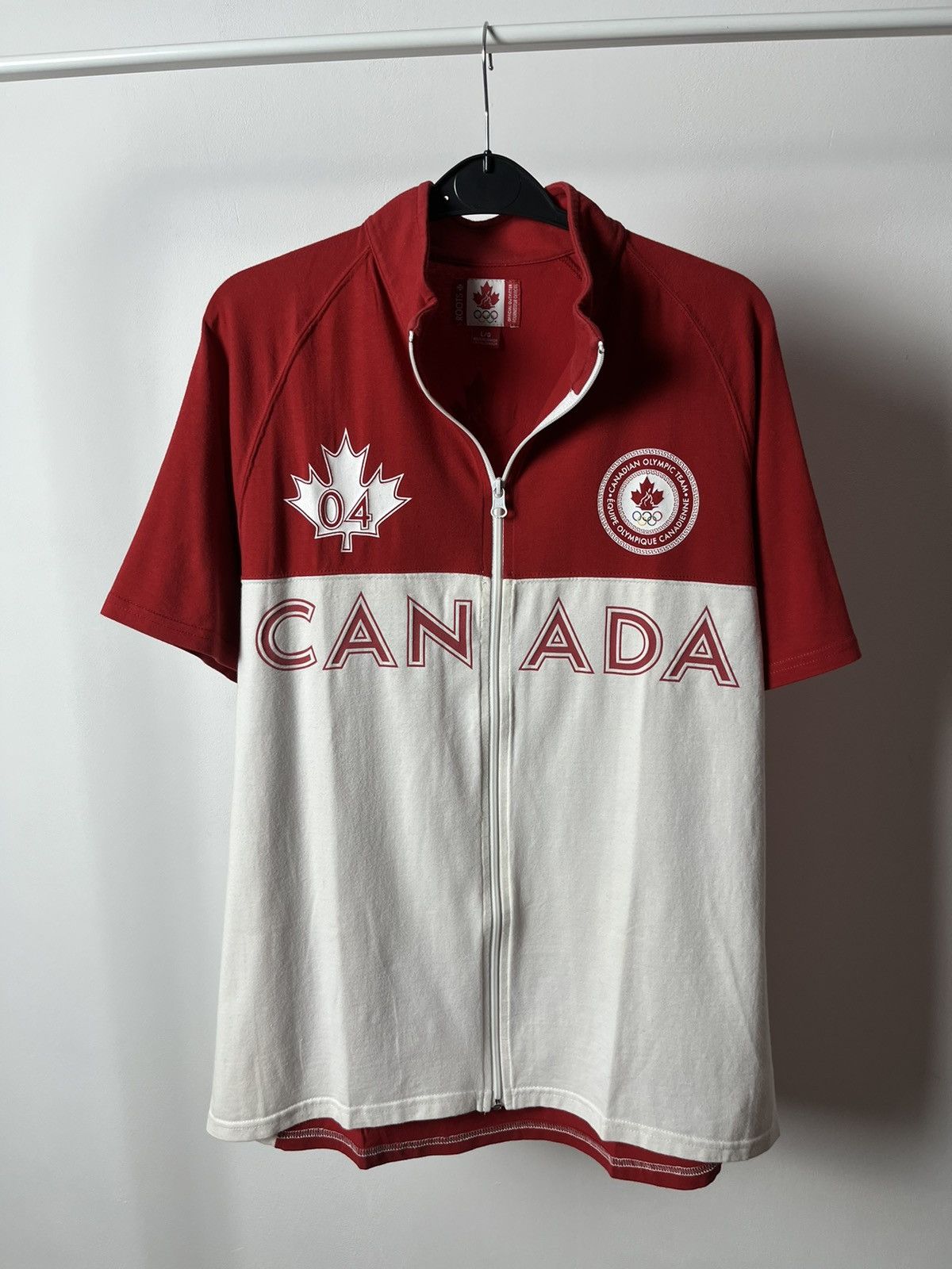 Vintage Canada 2004 Summer Olympics Athens Olympic Team Jersey Shirt Size US L / EU 52-54 / 3 - 1 Thumbnail