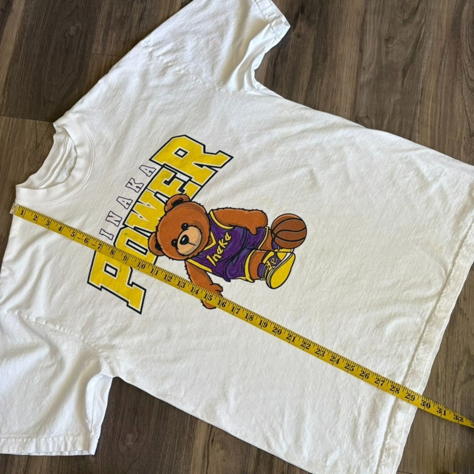 Vintage Inaka Power T-Shirt Men's Size L White Teddy Bear Basketball Size US L / EU 52-54 / 3 - 5 Thumbnail
