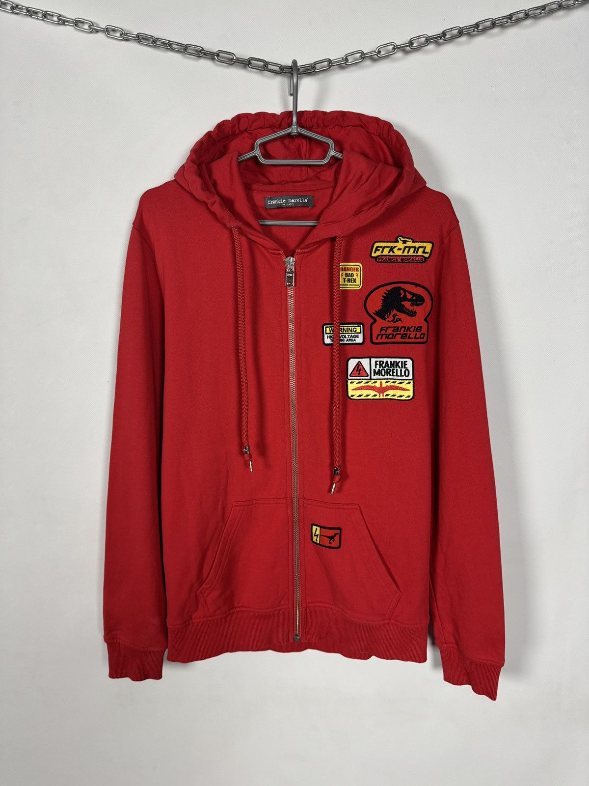 Frankie Morello Frankie Morello Milan Zip Hoodie Patch Graphic Italy Size L Size US L / EU 52-54 / 3 - 1 Thumbnail