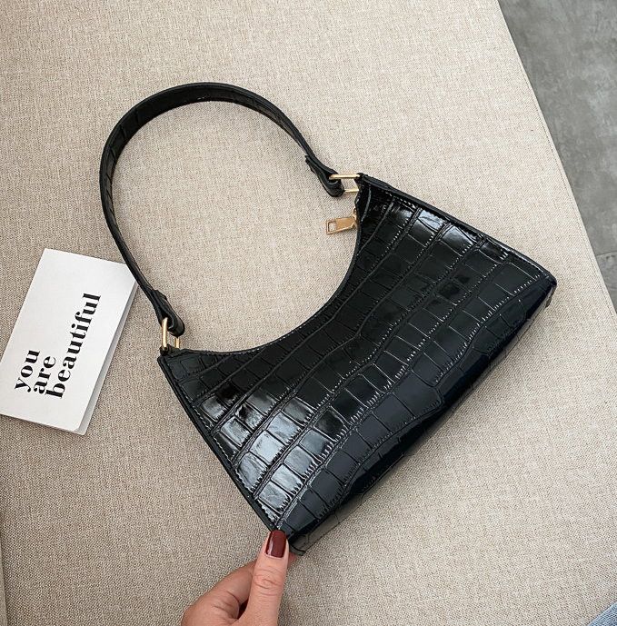 Hysteric Glamour × Japanese Brand × Vintage Vintage Dainty Crocodile Emboss Leather Shoulder Bag Rave Size ONE SIZE - 3 Thumbnail