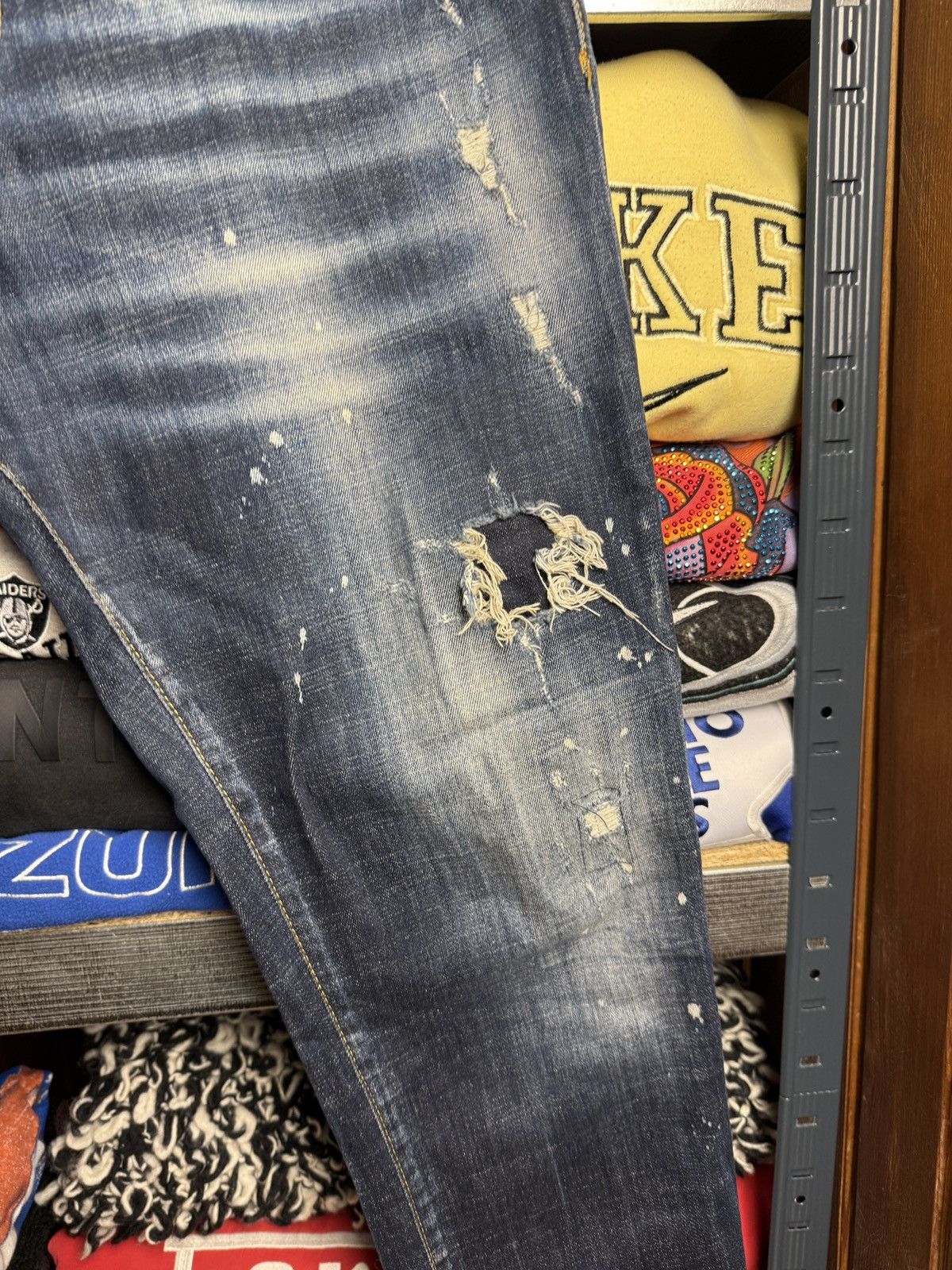 Dsquared2 Vintage Dsquared2 Distressed Raw Denim Pants Y2K Japan Style Size US 36 / EU 52 - 8 Thumbnail