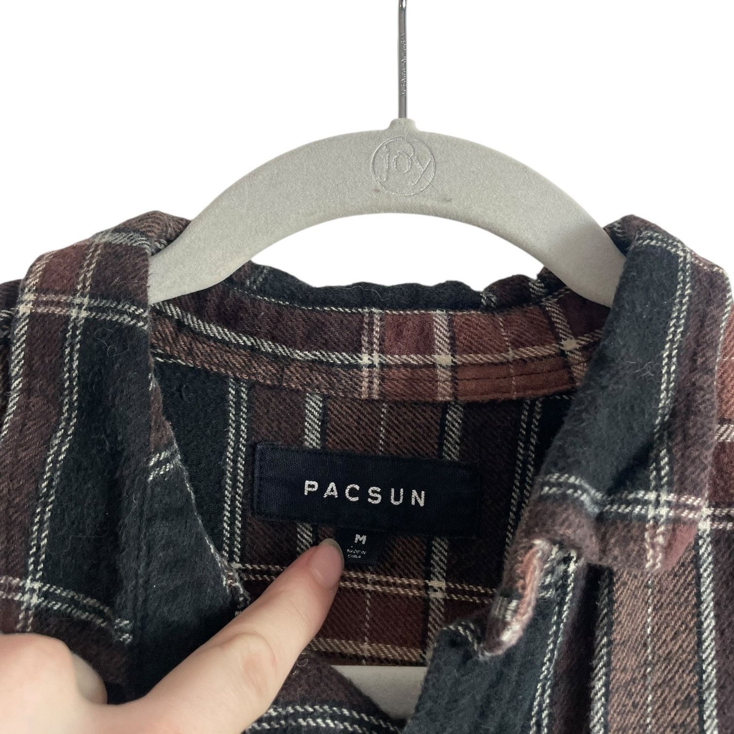 Pacsun PacSun Mens Brown & Black Plaid Button Down Shirt Size US M / EU 48-50 / 2 - 6 Thumbnail