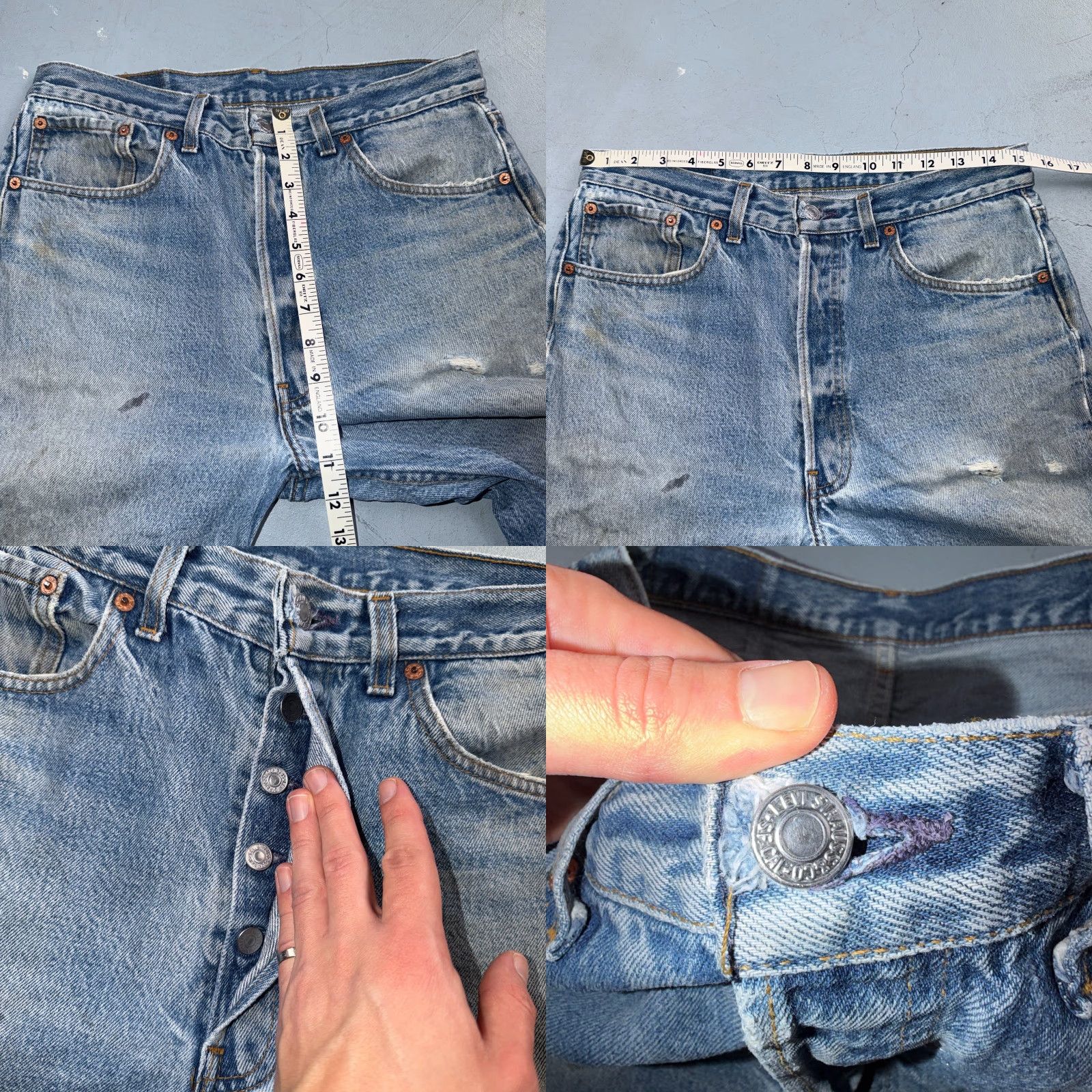 Levi's VINTAGE Levi's 501 Jeans Straight Levis 501 Series Men 34x38 Blue Denim 80s USA 90s Active Classic Size US 34 / EU 50 - 8 Thumbnail