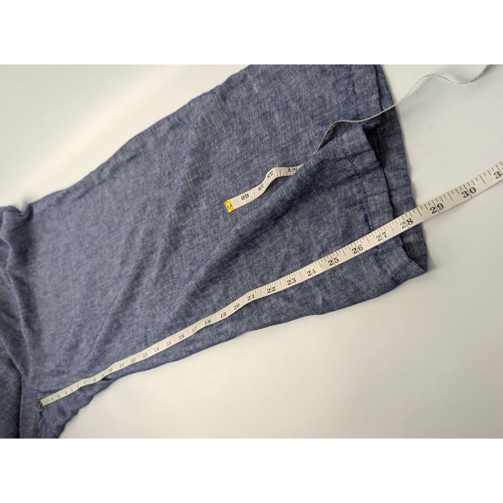 Old Navy Old Navy Linen Blend Wide Leg Pants Womens 2XL Chambray Blue 675993 Size 40" / US 18 - 5 Thumbnail