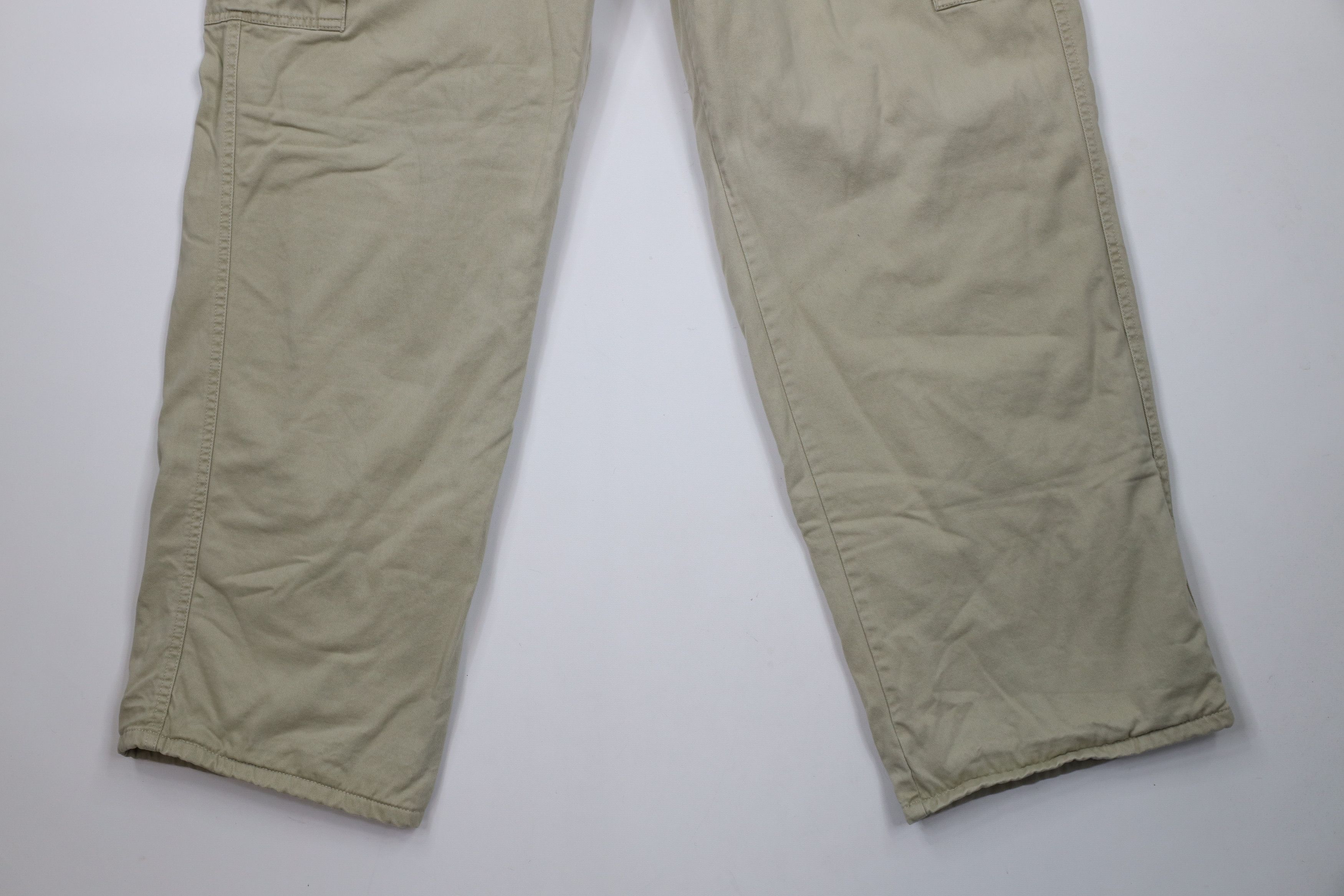Gap × Vintage Vintage 90s Y2K Gap Fleece Lined Wide Leg Cargo Pants Beige Size US 40 / EU 56 - 5 Thumbnail