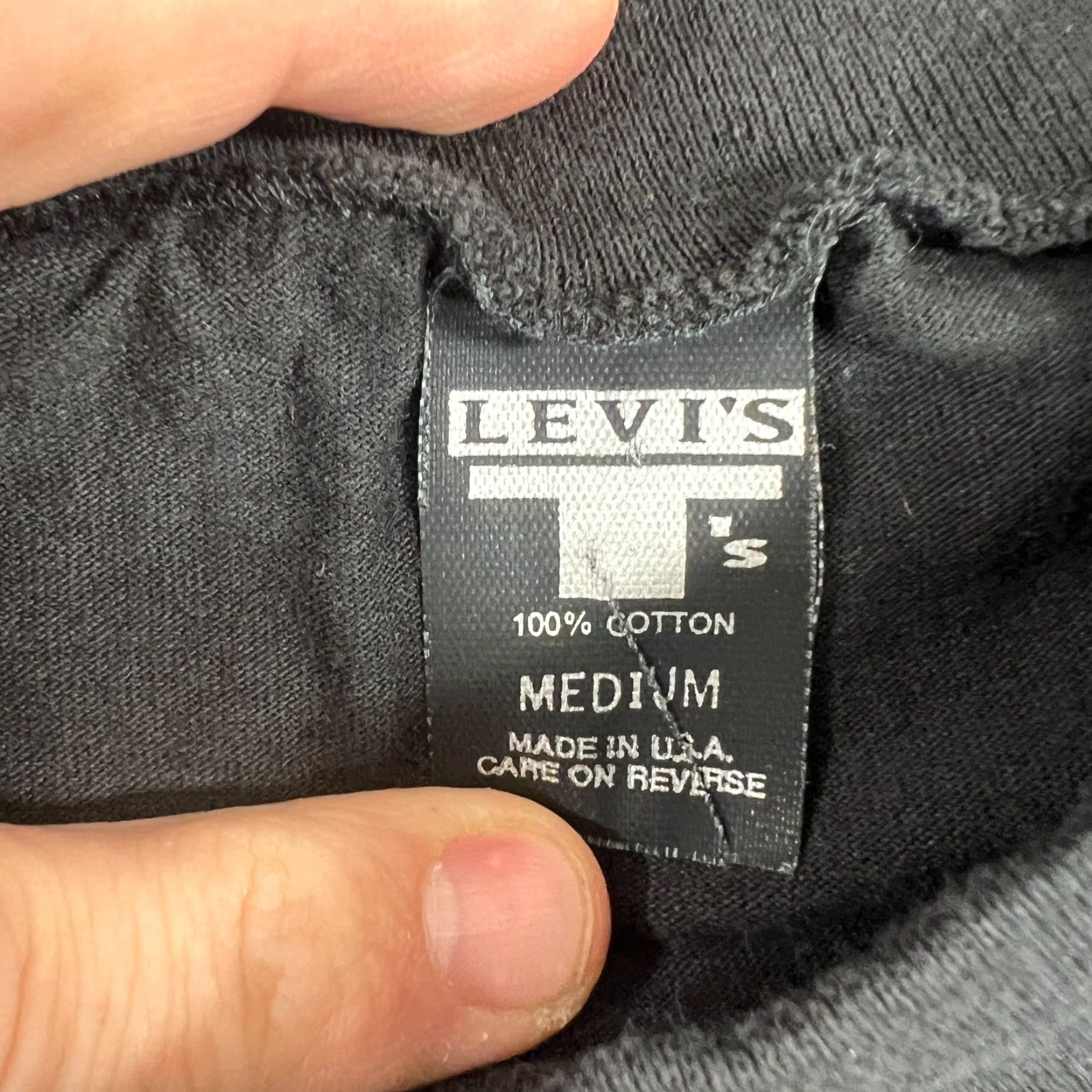 Levi's VINTAGE Levi's 501 Button Your Fly Shirt Medium Long Sleeve Black Shirt Mens 90s Classic Cotton Size US M / EU 48-50 / 2 - 5 Thumbnail