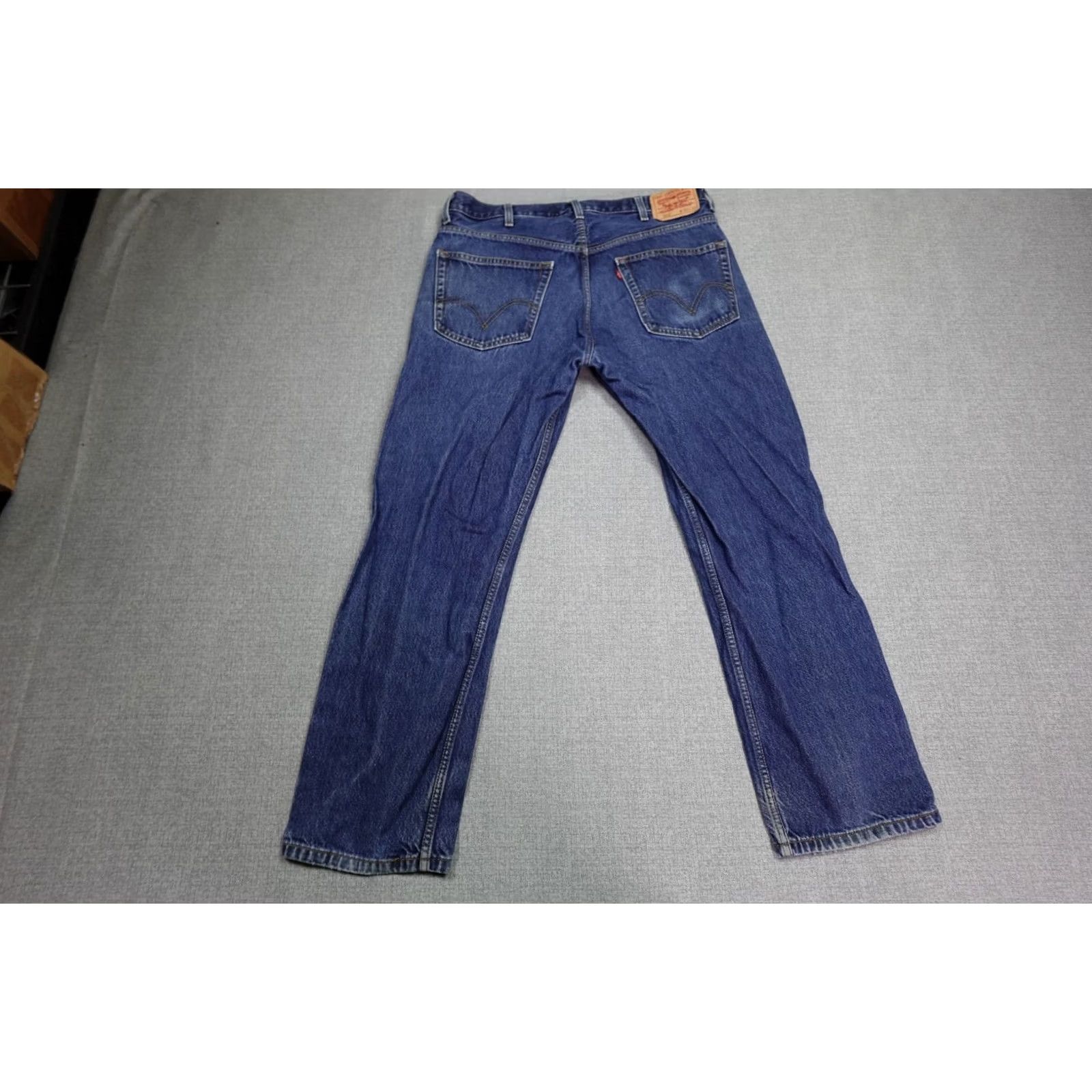 Levi's Levi's 505 Jeans Mens 38x32 Blue Regular Fit Western Cowboy Rancher Dark Wash Size US 38 / EU 54 - 4 Thumbnail