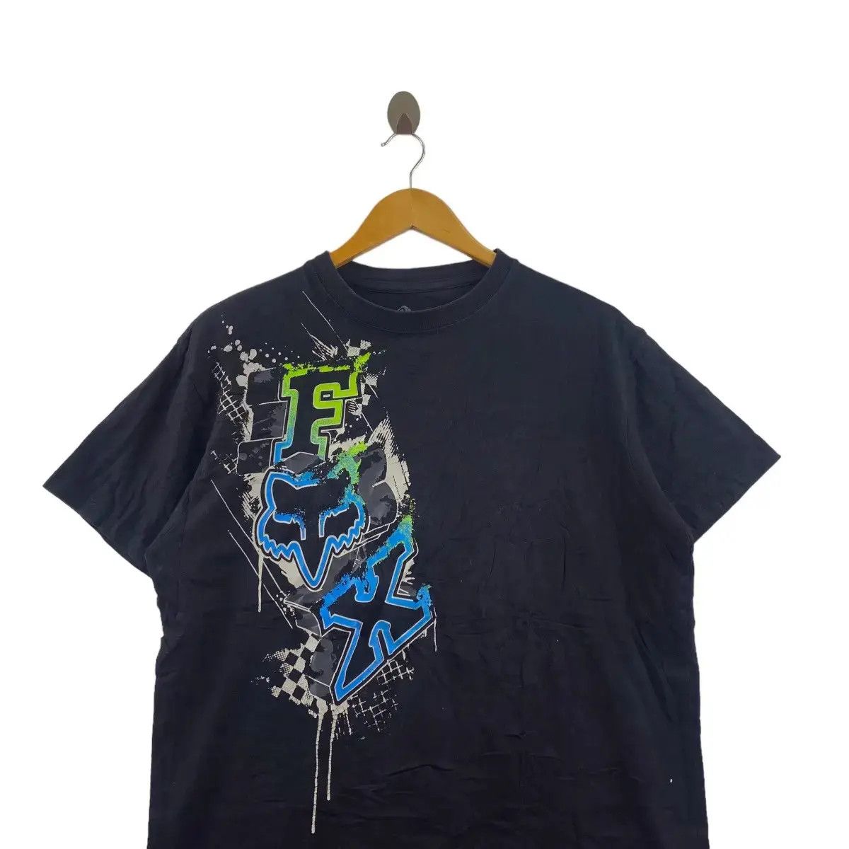 Fox Racing × Vintage Vintage FOX RACING TEAM Motocross Mountainbiking Tee Shirt Size US XL / EU 56 / 4 - 4 Thumbnail