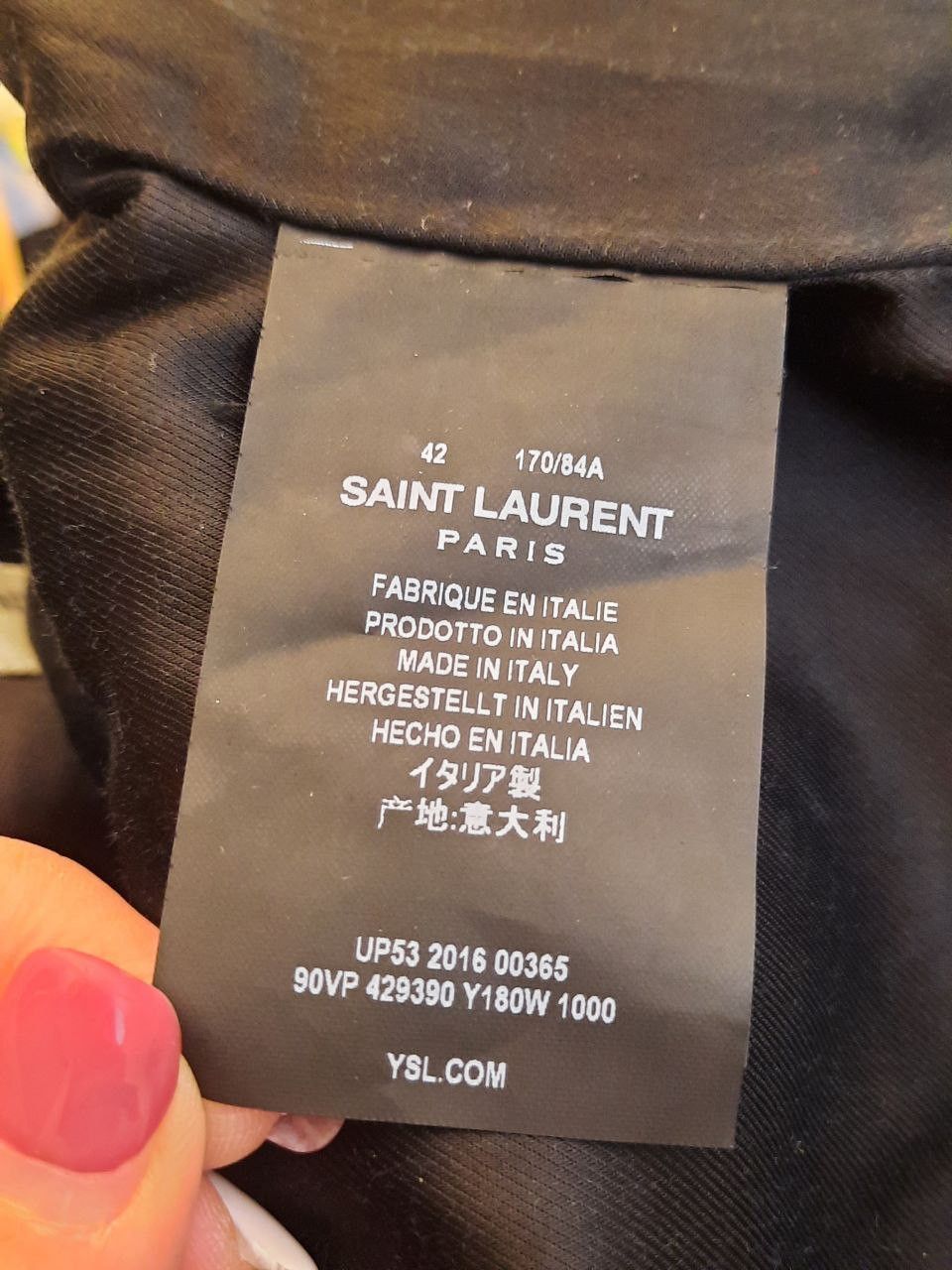 Saint Laurent Paris Leather Sleeve Teddy Bomber Jacket Size US XS / EU 42 / 0 - 4 Thumbnail