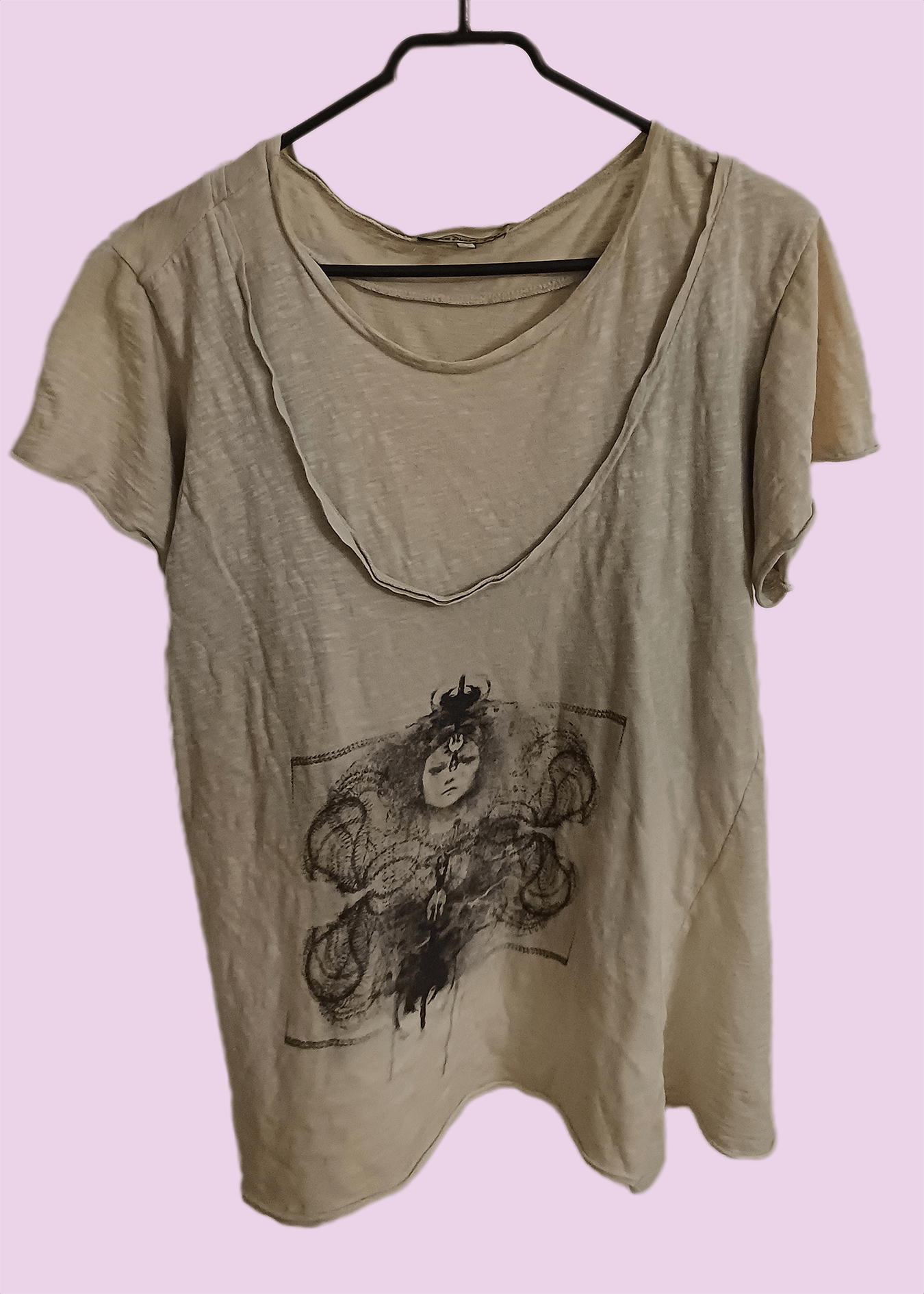 Sandrine Philippe Sandrine Philippe double layered graphic tee Size S / US 4 / IT 40 - 1 Thumbnail