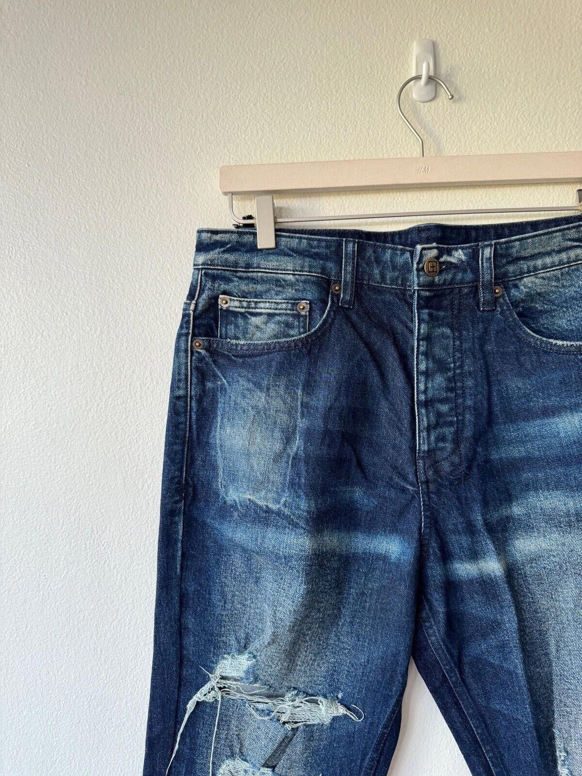 Ksubi new Ksubi mens denim jean 32 wolfgang blue lowlite trashed Size US 32 / EU 48 - 4 Thumbnail