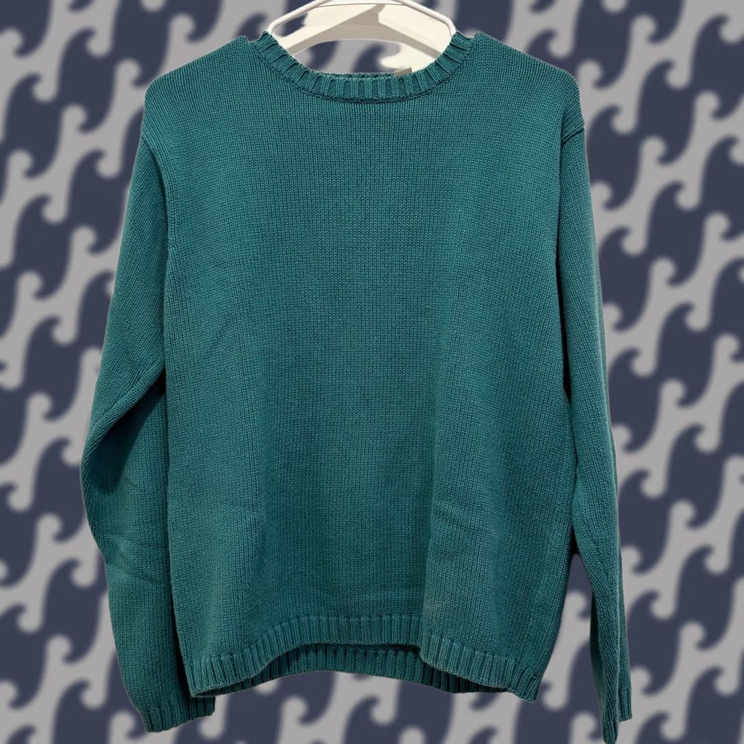 Nordstrom Nordstrom Womens Teal Green Crew Neck Sweater Small Size S / US 4 / IT 40 - 1 Thumbnail