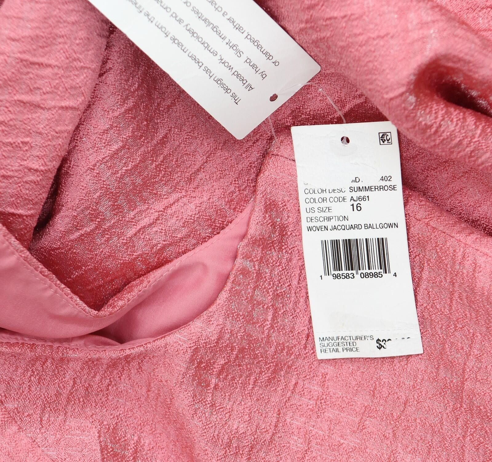 Other Aidan Mattox By Adrianna Papell Dress Summer Rose Pink 16 Size XXL / US 16-18 / IT 52-54 - 4 Thumbnail