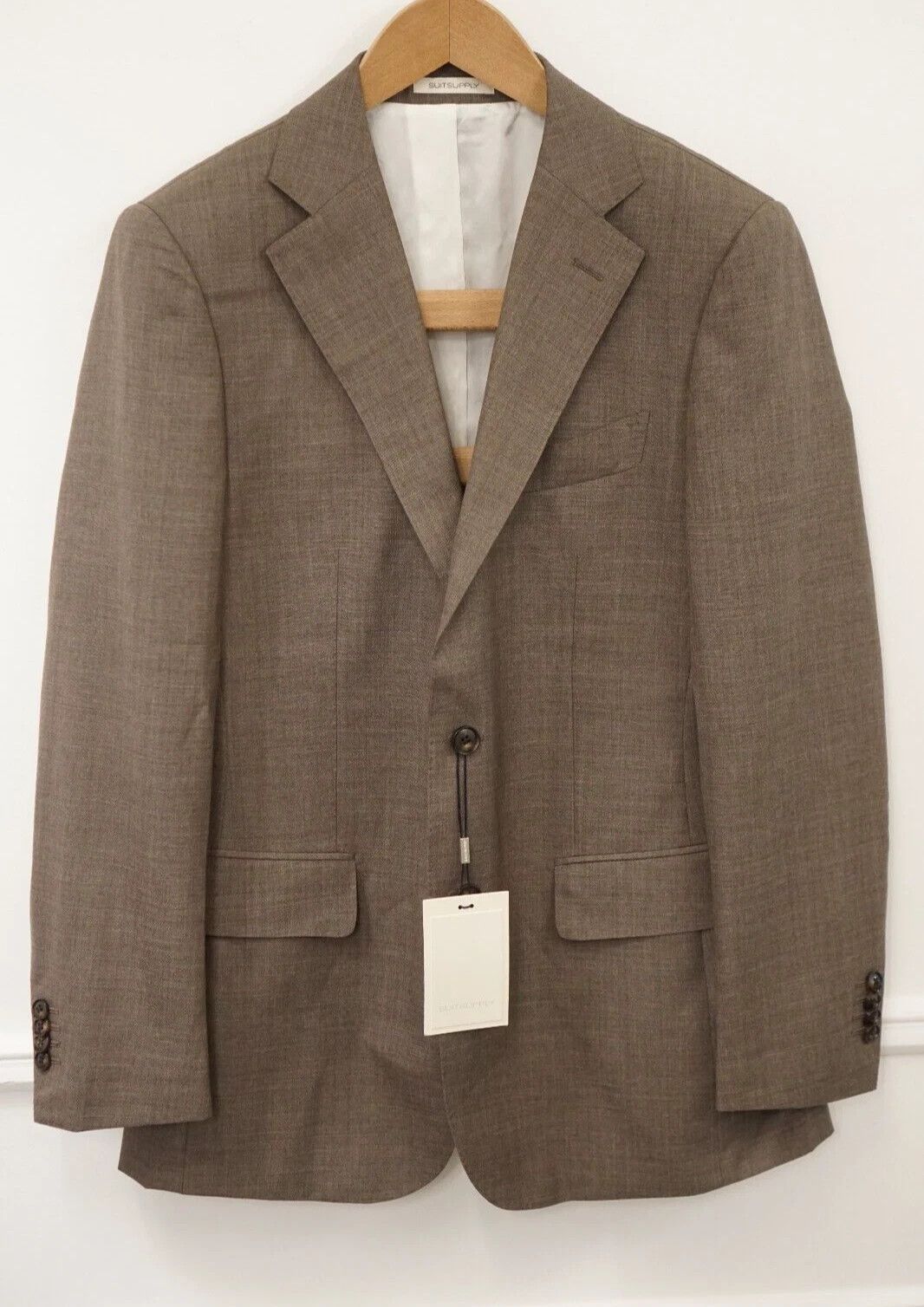 Suitsupply Men Suitsupply Blazer Lazio Wool Brown Vitale Barberis US38 Size 38R - 1 Thumbnail