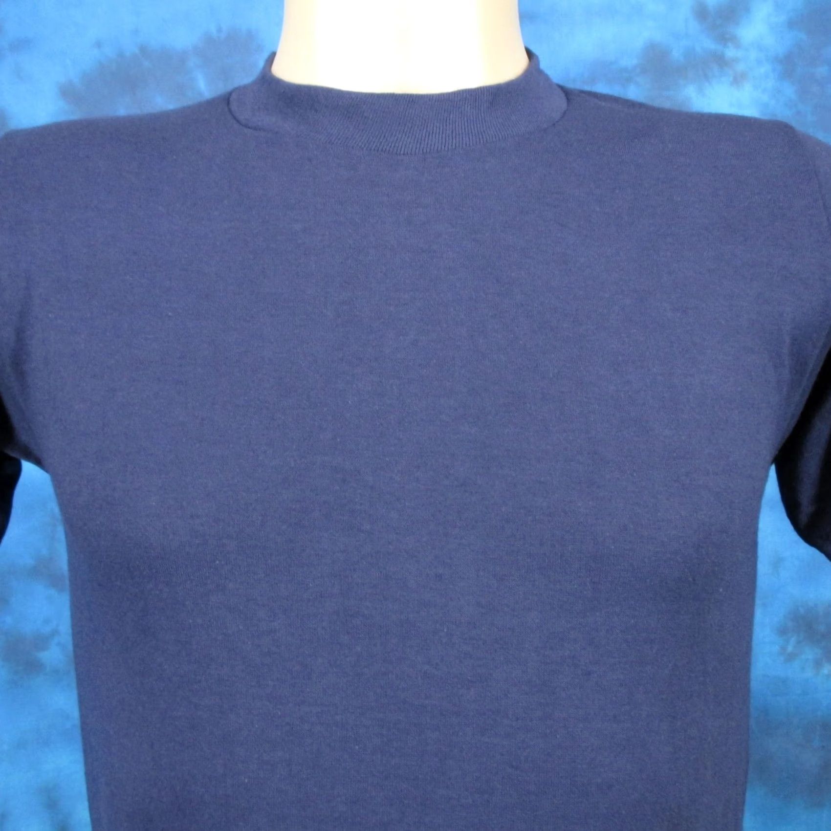 Jerzees VINTAGE Jerzees T-Shirt Navy BLUE 80s 90s NOS Cotton-Blend Paper Thin Short Sleeve Mens XS Size US XS / EU 42 / 0 - 4 Thumbnail