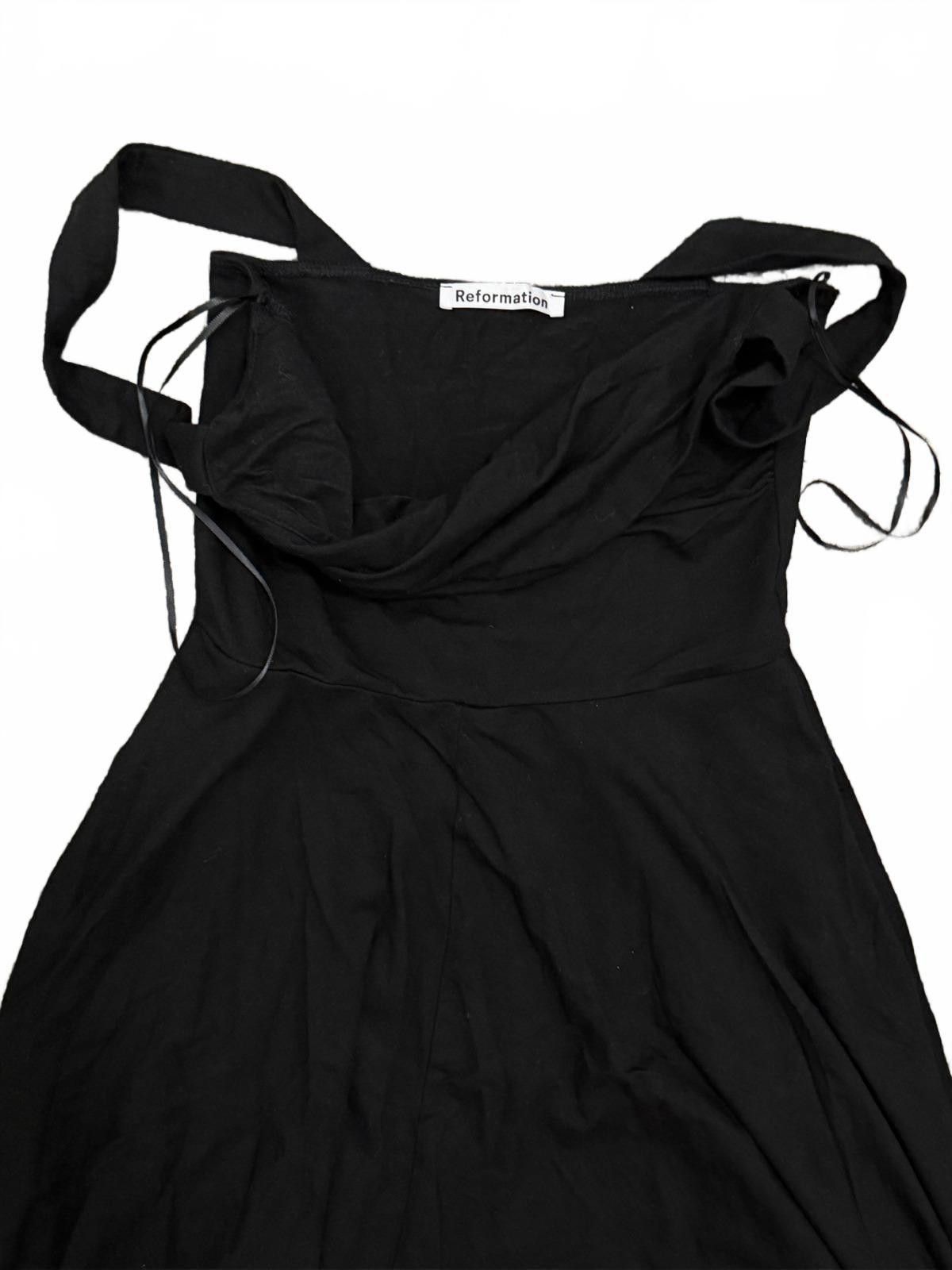 Other REFORMATION Twist-top Midi Dress in Black (SMALL) Size S / US 4 / IT 40 - 5 Thumbnail