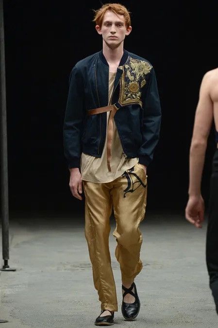 15ss re-edition Rudolf Nureyev satin easy pants