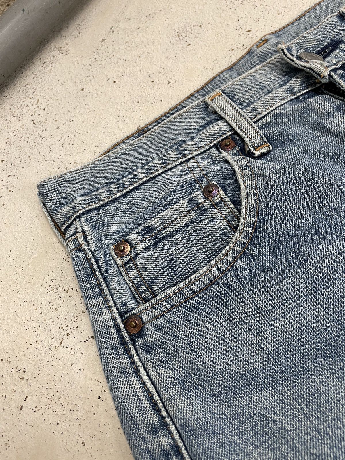 Levi's Vintage 90s Repro Levis 502 Selvedge Redline Big E Size US 30 / EU 46 - 9 Thumbnail