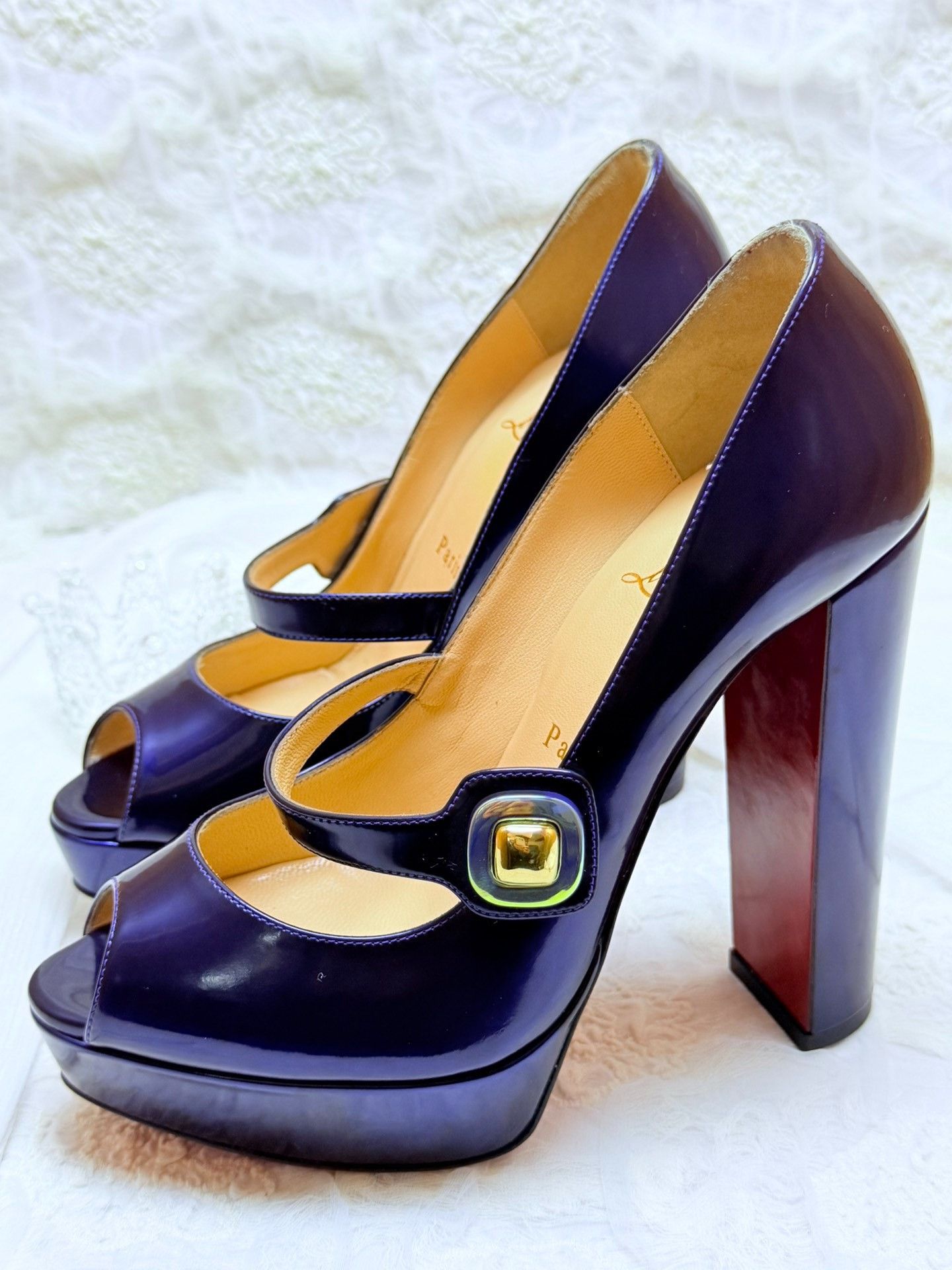 Christian Louboutin Christian Louboutin Purple Lowtop Sneakers us_8-5 Women Size US 8.5 / IT 38.5 - 1 Thumbnail