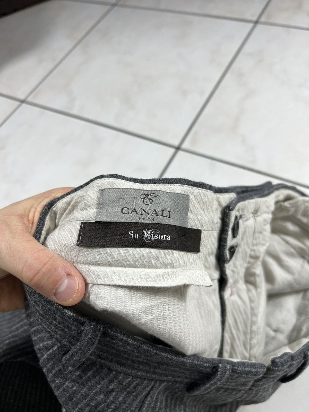 Canali Canali su misura wool cashmere striped casual regular pants Size US 32 / EU 48 - 14 Thumbnail