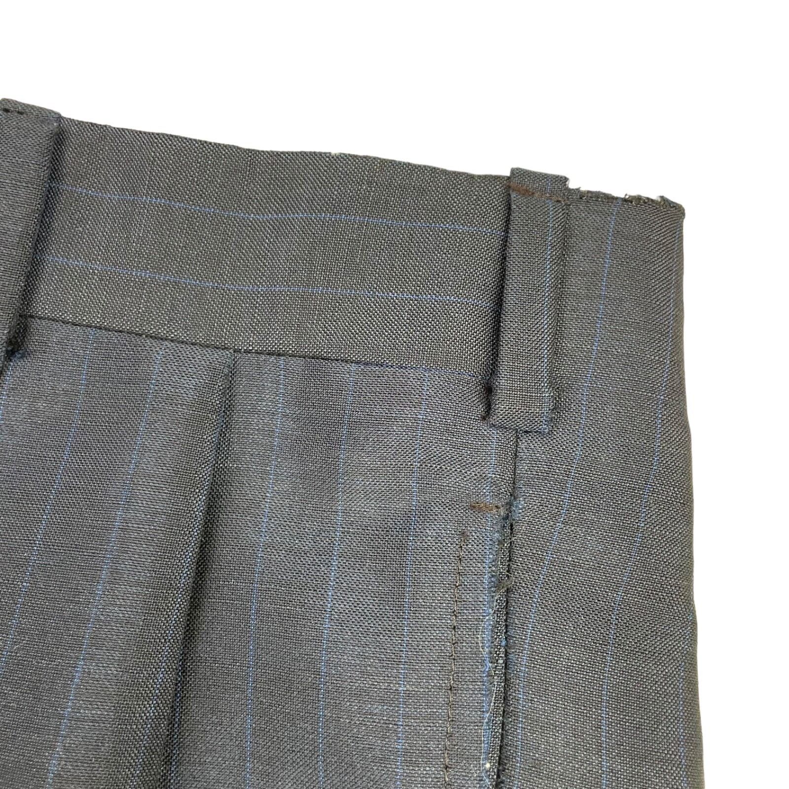 Oxxford Clothes VTG Oxxford Clothes Men's Manhattan Lightweight Suit Blue St Size 44R - 19 Thumbnail