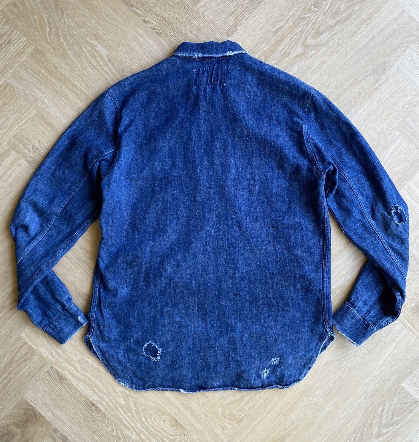 Our Legacy Distressed Half Zip - Japanese Hemp/Cotton Size US S / EU 44-46 / 1 - 2 Thumbnail