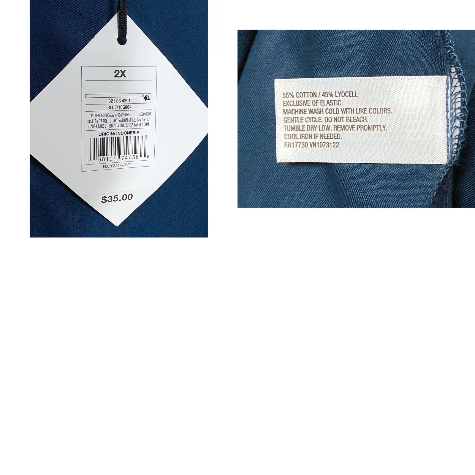 Vintage Ava & Viv Ballon Sleeve Woven Midi A-Line Dress 2X Cottagecore Boho NWT Grey/Blue Handmade? Size XXL / US 16-18 / IT 52-54 - 8 Thumbnail
