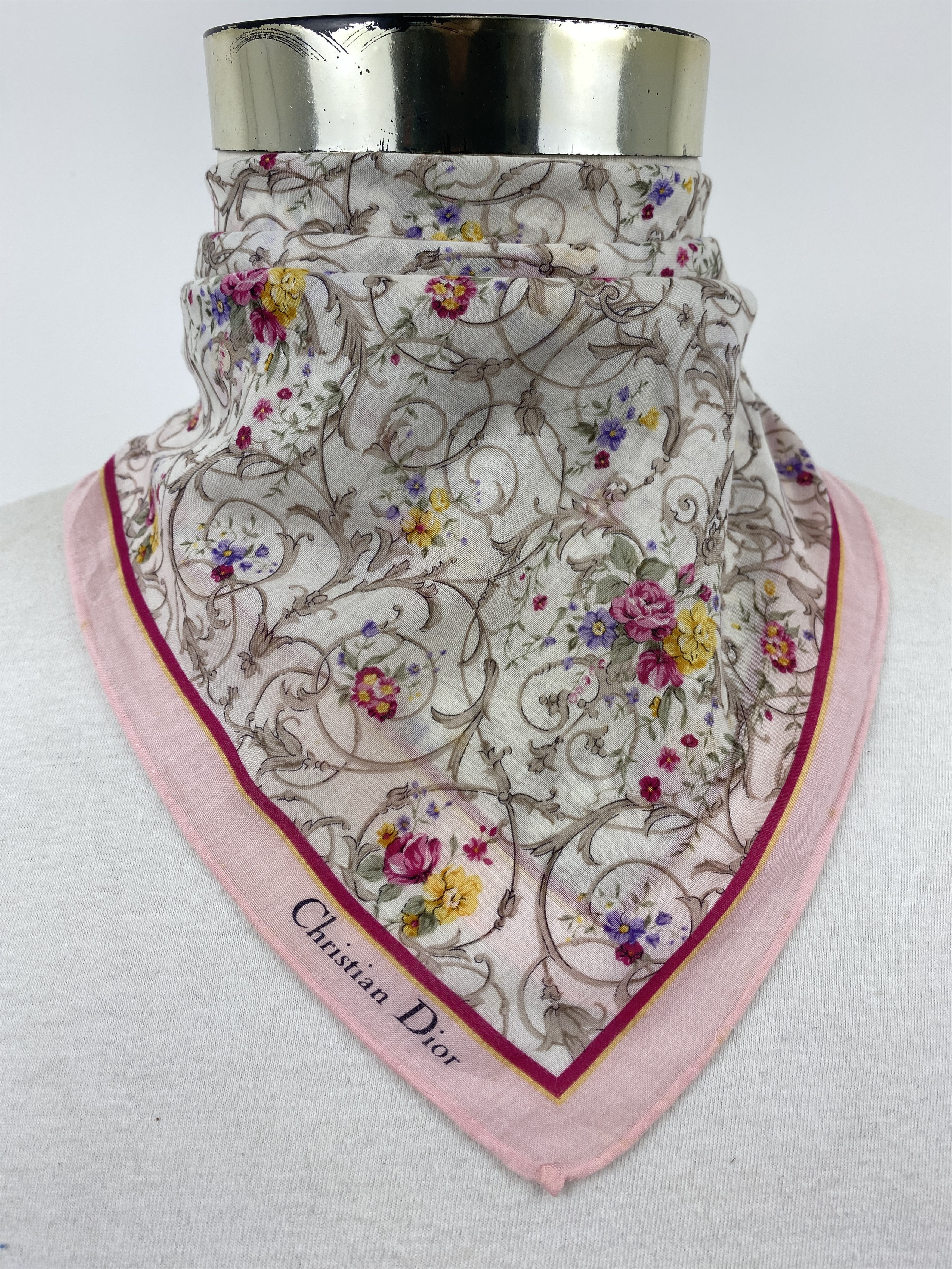 Christian Dior Monsieur Christian Dior Bandana / Handkerchief / Neckerchief HKC0790 Size ONE SIZE - 2 Thumbnail