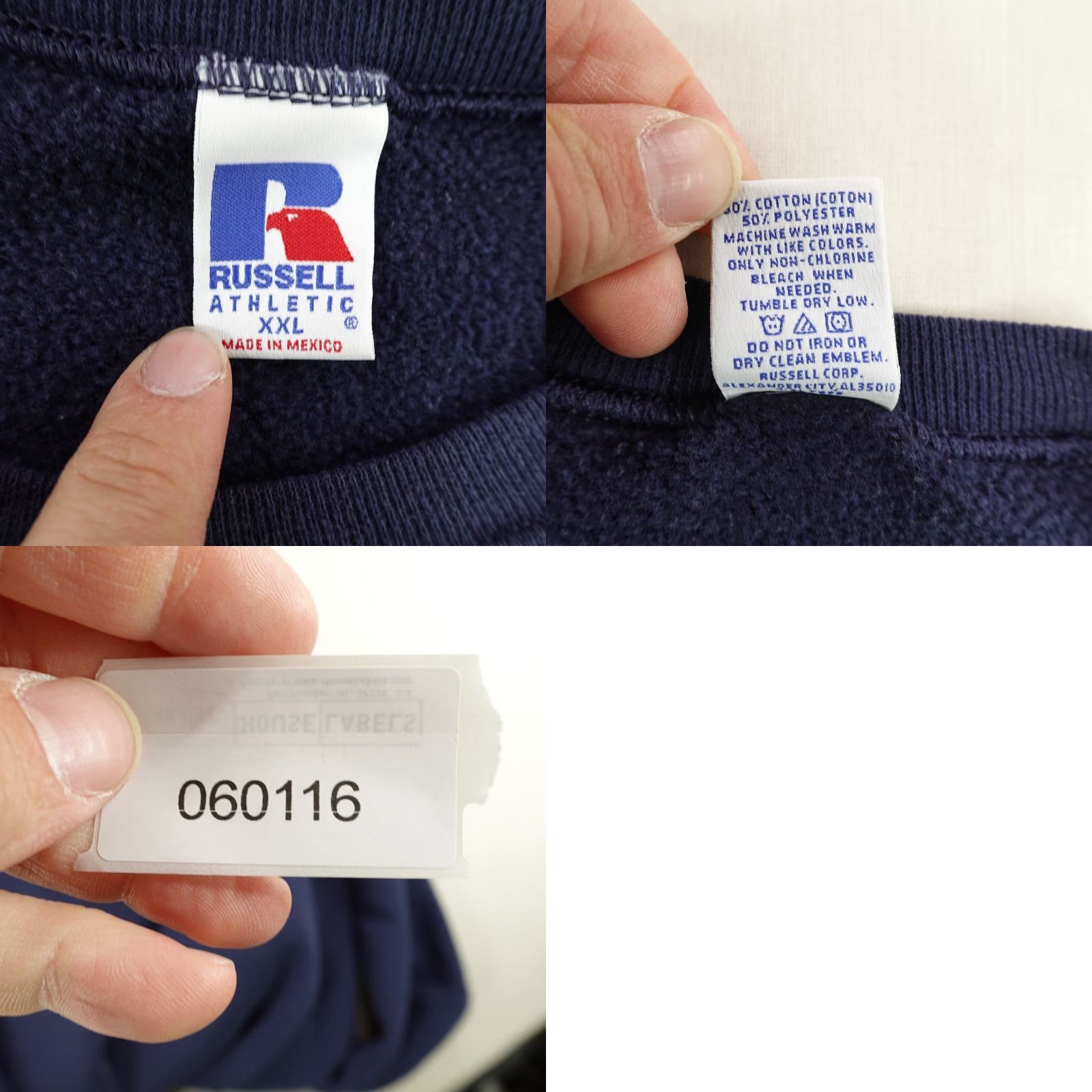 Russell Athletic VINTAGE Russell Athletic Sweatshirt Mens 2XL Blue Crewneck Pullover Sweatshirt Parked? Size US XXL / EU 58 / 5 - 8 Thumbnail