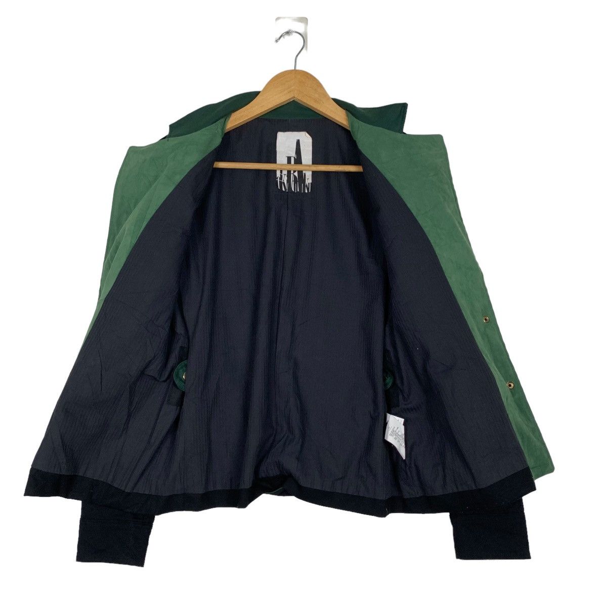 Japanese Brand OKIRAKU Double Collar Belted Pea Jacket #0957-C42 Size S / US 4 / IT 40 - 11 Thumbnail