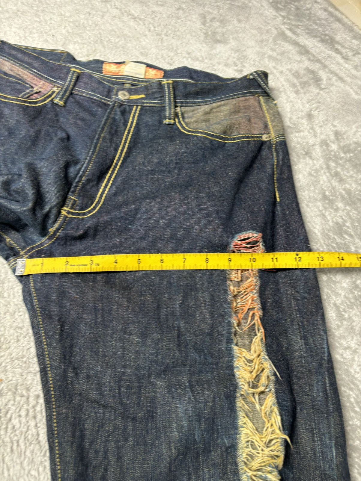 semanticdesign Conquest Baggy Denim Distressed Denim. S0379 Size US 33 - 13 Thumbnail