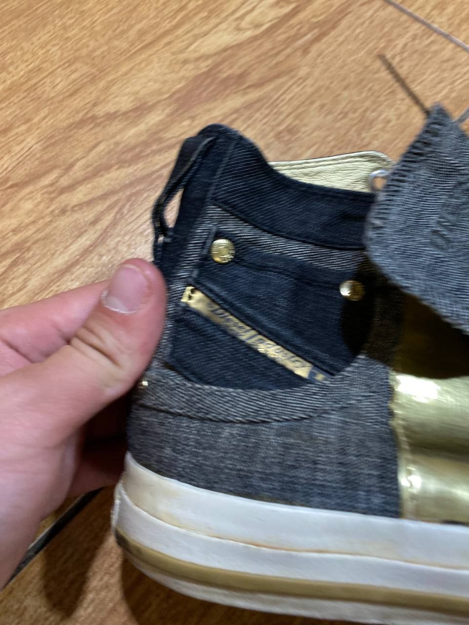 Diesel Y2K Vintage Diesel High Sneakers Streetwear Denim Rare Style Size US 10 / IT 40 - 17 Thumbnail