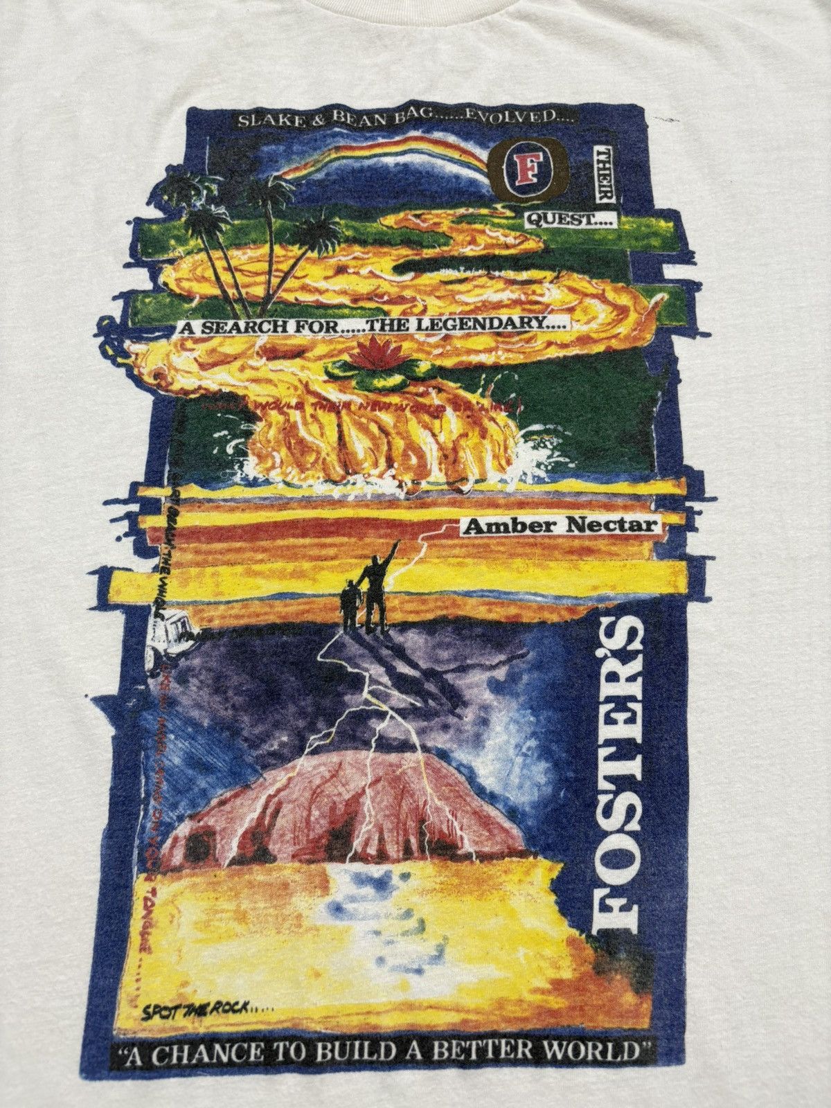 Vintage Vintage 90s Foster’s Beer “Amber Nectar” Promo Graphic Tee Size US XL / EU 56 / 4 - 4 Thumbnail