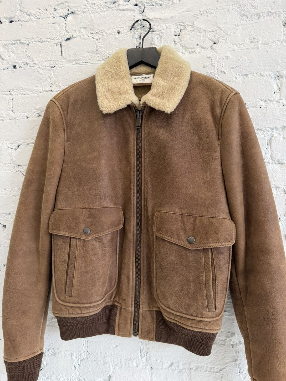 Saint Laurent Paris A/W 2020 SLP SHEARLING LINED SUEDE BOMBER JACKET Size US M / EU 48-50 / 2 - 2 Thumbnail