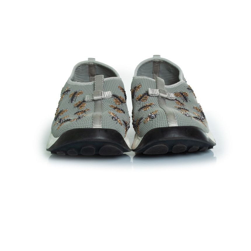 Dior Dior, grey bee embellished mesh fusion sneakers Size US 10.5 / IT 40.5 - 5 Thumbnail