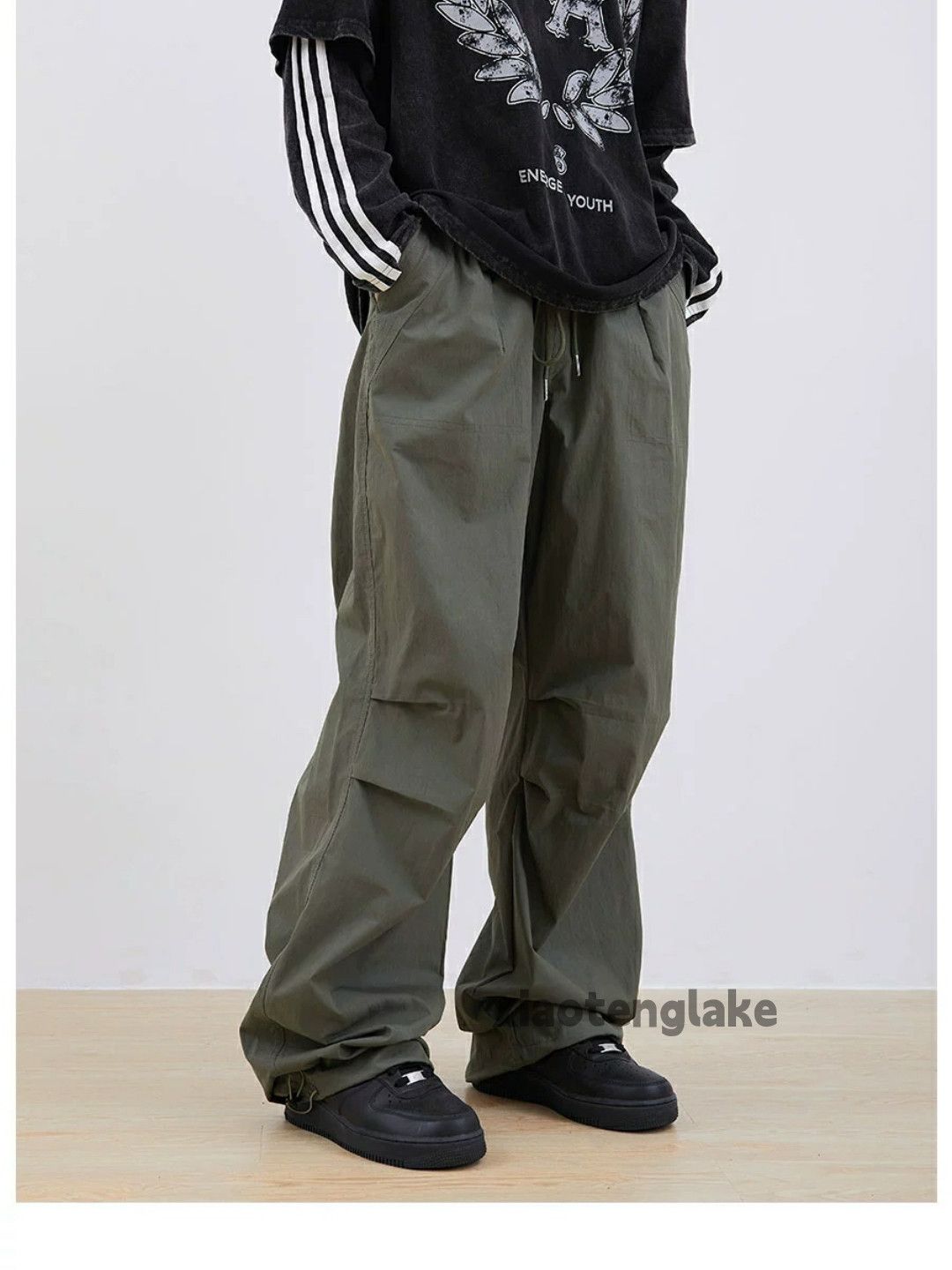 Designer × Japanese Brand × Vintage loose baggy military skate hiphop pleated utility pants Size US 32 / EU 48 - 1 Thumbnail