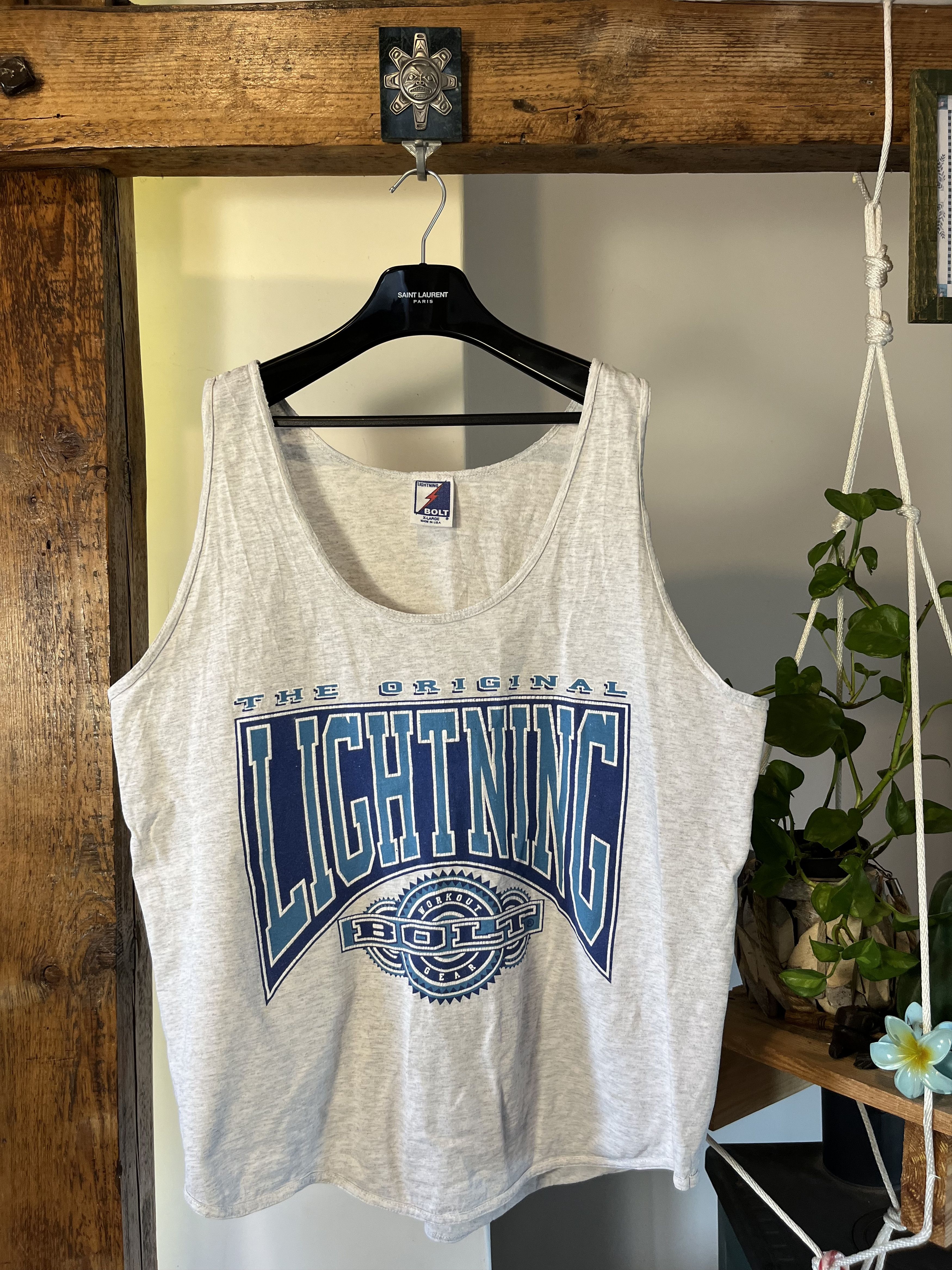 Lightning Bolt Vintage 90s Lighting Bolt Made in USA Surfing Band Tank Top Size US XL / EU 56 / 4 - 1 Thumbnail