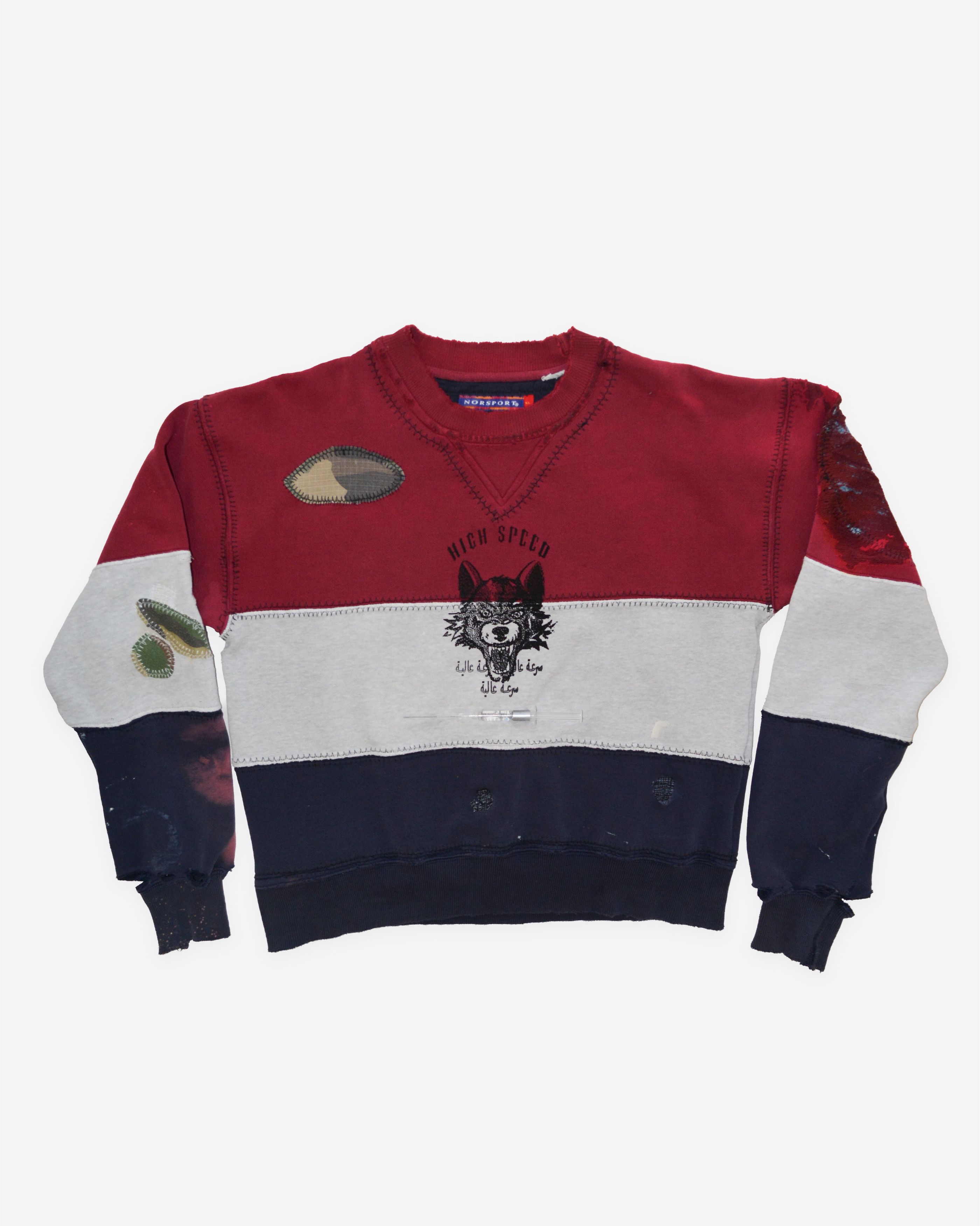 Vintage Beaten Hockey Crewneck Size US M / EU 48-50 / 2 - 1 Thumbnail