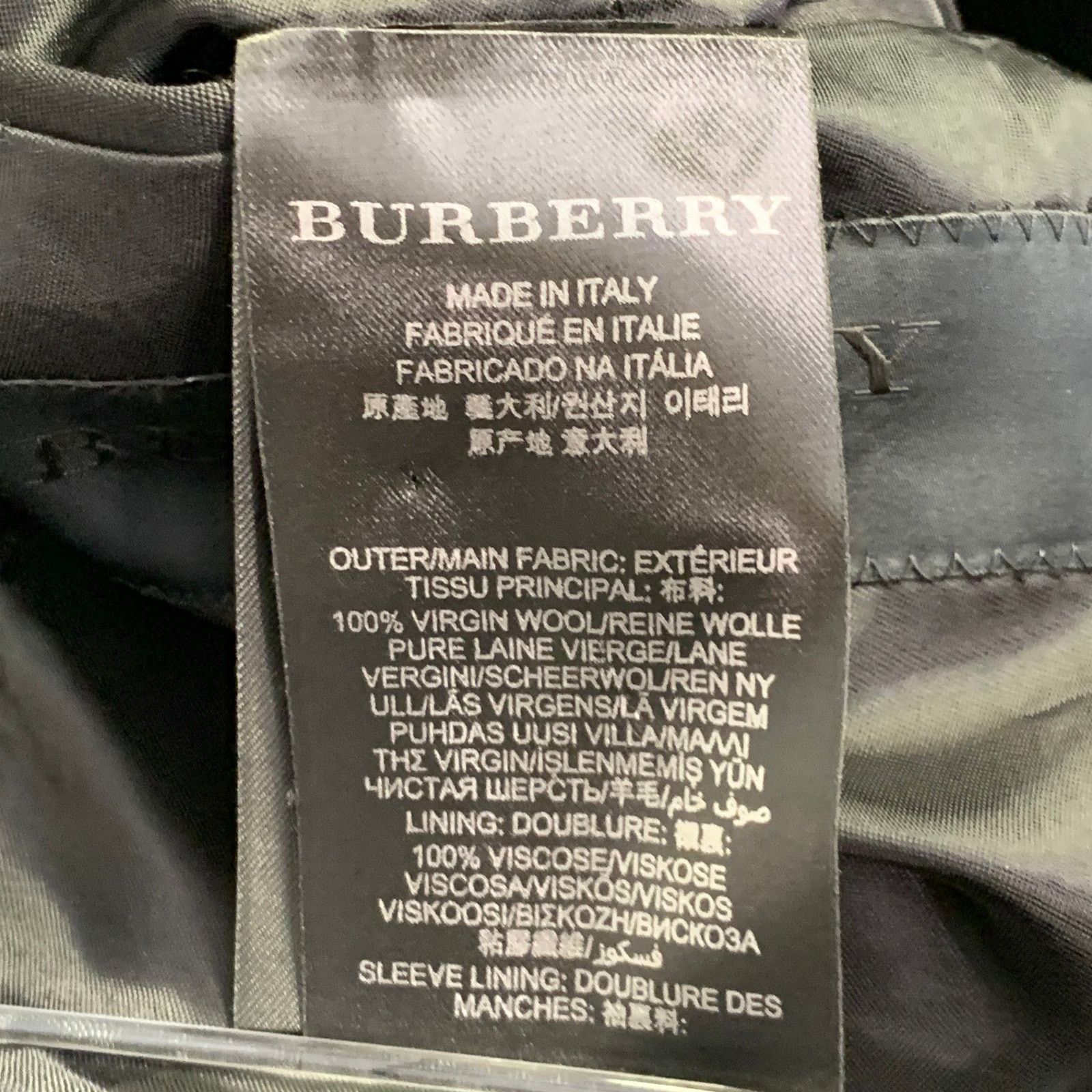 Burberry Prorsum BURBERRY PRORSUM Size 44 Wool Notch Lapel Tuxedo Sport Coat Size 44R - 11 Thumbnail
