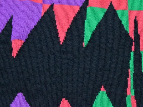 Comme des Garcons Homme Plus Vest Block Check Knitted Wool Crewneck Pink Size US M / EU 48-50 / 2 - 9 Thumbnail