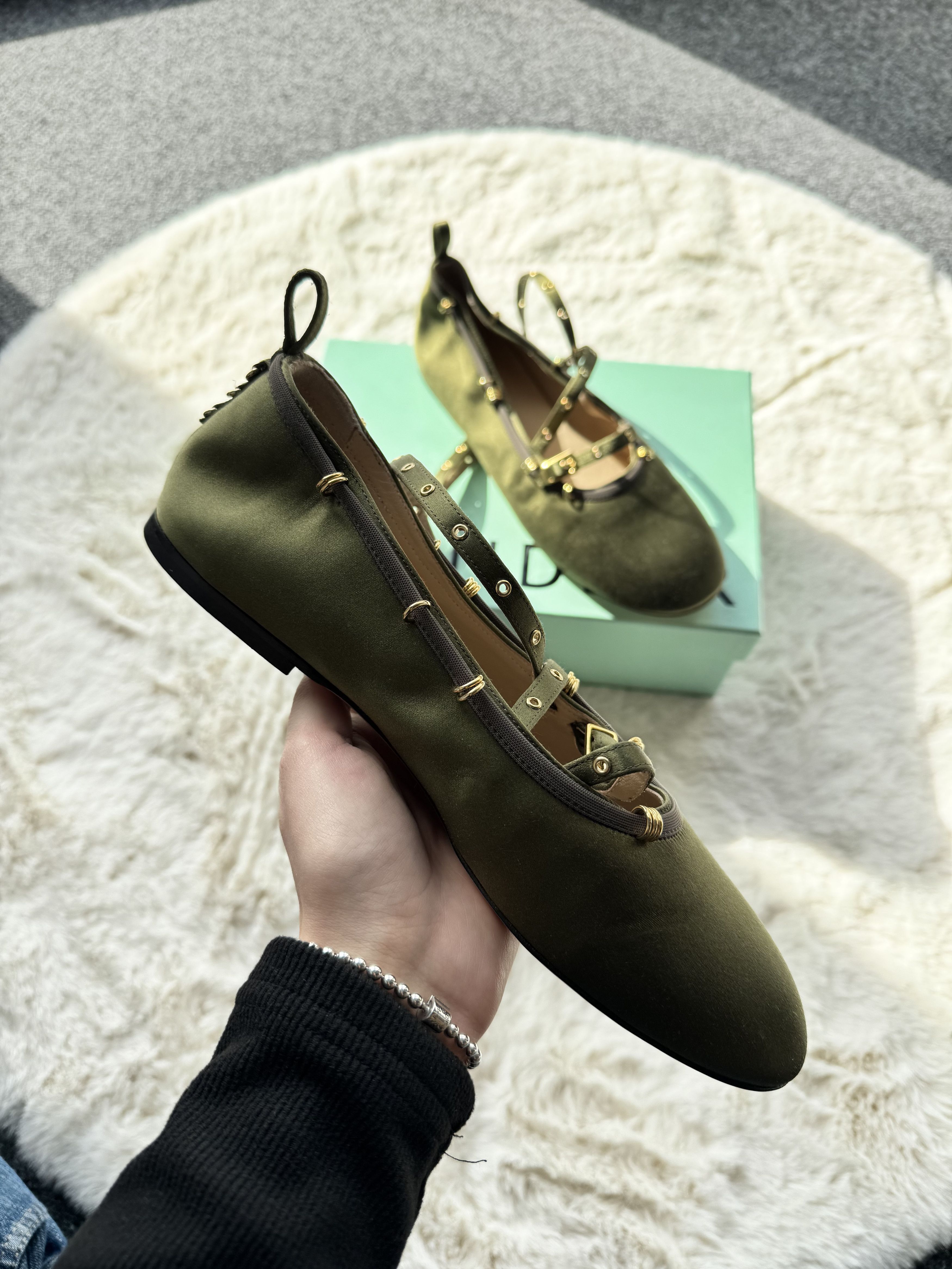 Wandler Wandler green khaki ballet flats with ankle fastening 40 Size US 10 / IT 40 - 5 Thumbnail