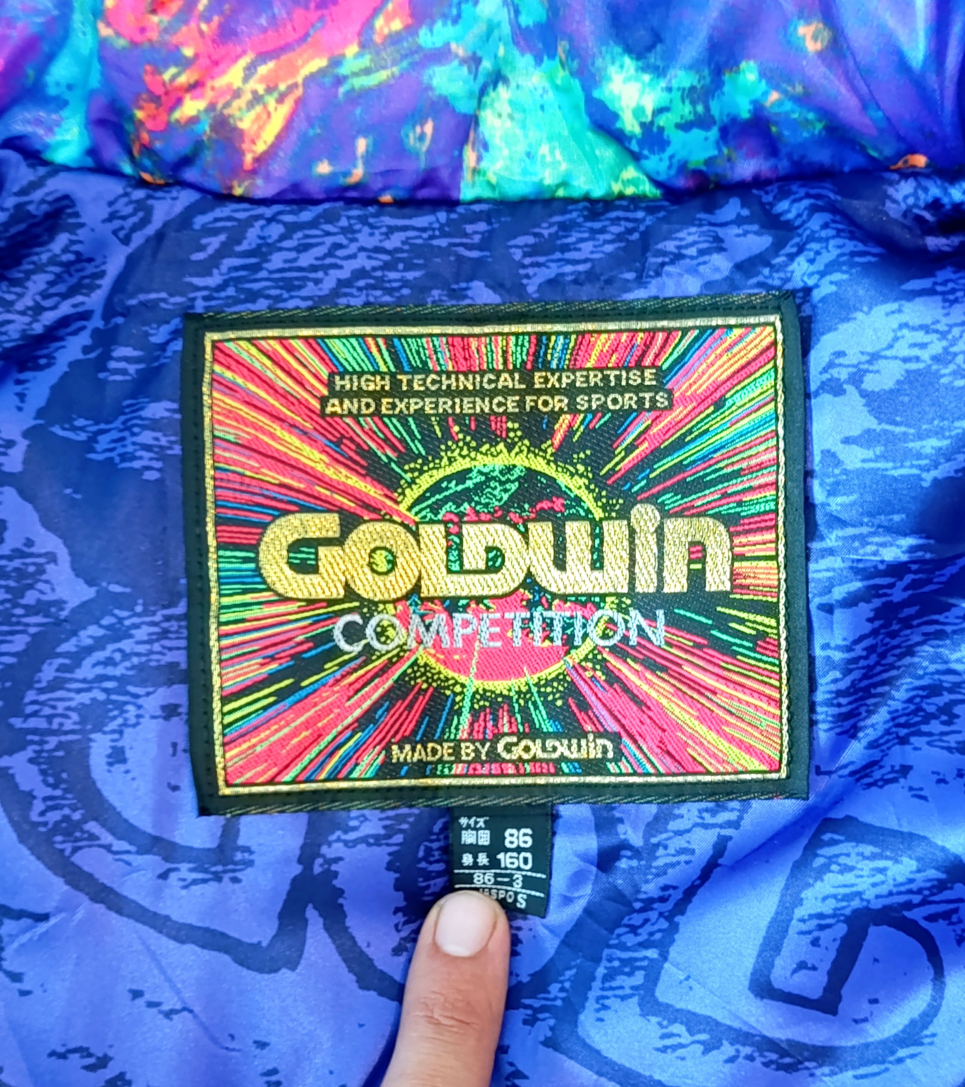 Goldwin 90s GOLDWIN "Electric Marble" Ski Jacket - Made in Japan Size US S / EU 44-46 / 1 - 4 Thumbnail