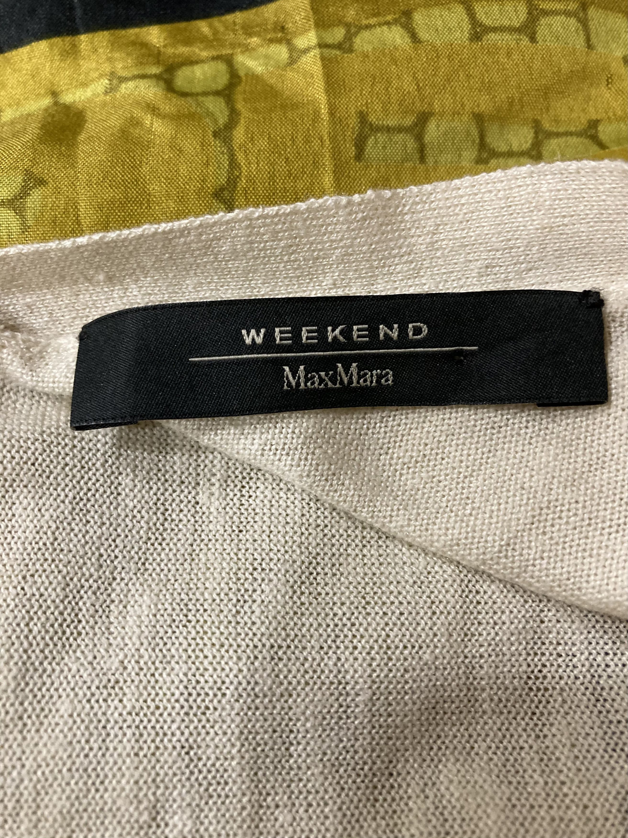 Weekend Max Mara MAX MARA Weekend Open-front Silk-Linen blend Shrug cardigan Size M / US 6-8 / IT 42-44 - 3 Thumbnail