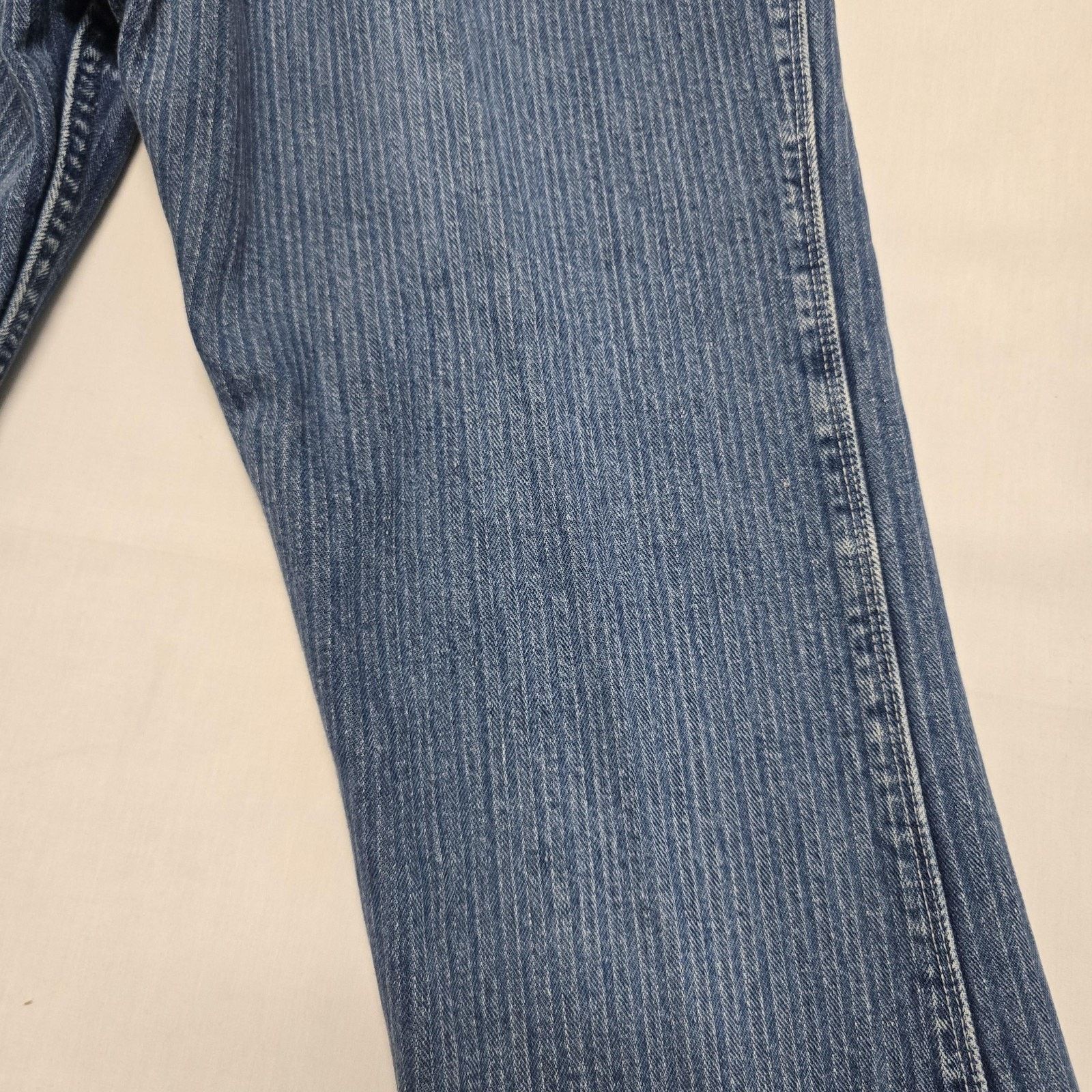 Levi's Vintage Levis Jeans 34x25 Blue Denim Straight Leg Pinstripe Size US 34 / EU 50 - 2 Thumbnail
